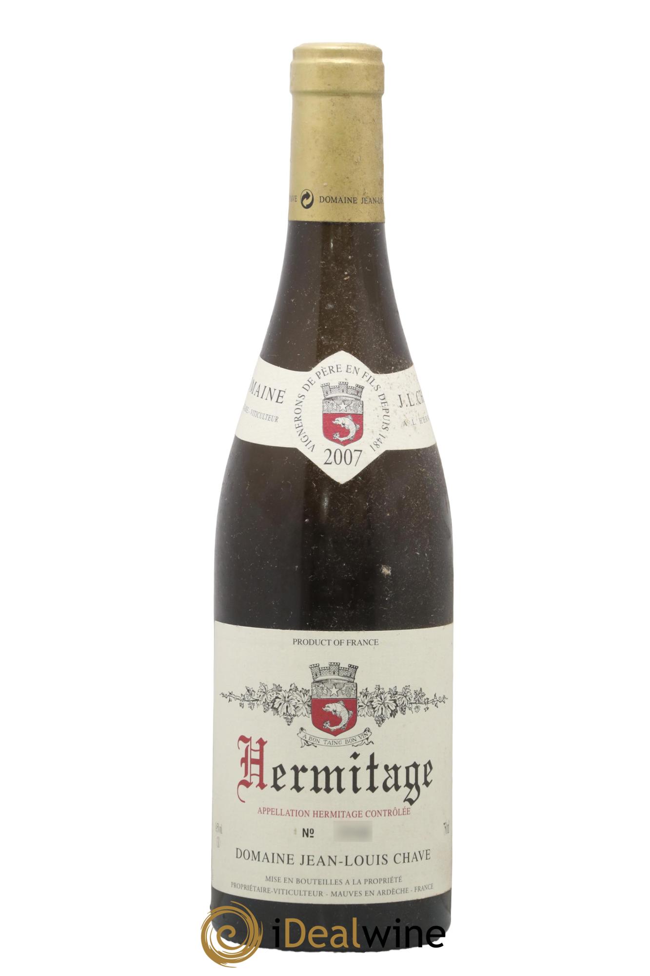 Hermitage Jean-Louis Chave 2007 - Lot de 1 bouteille - 0