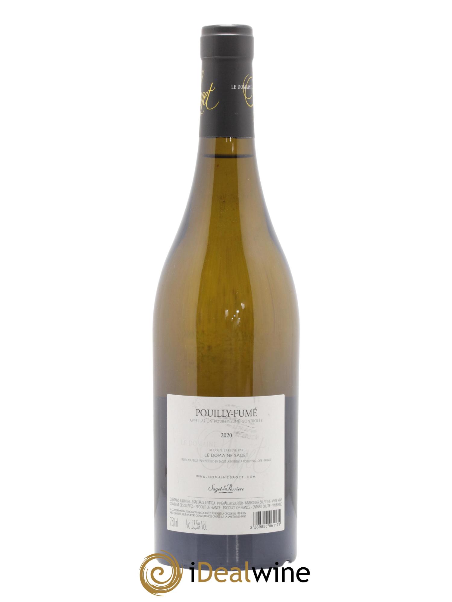 Pouilly-Fumé Le Domaine Saget 2020 - Lot de 1 bouteille - 1