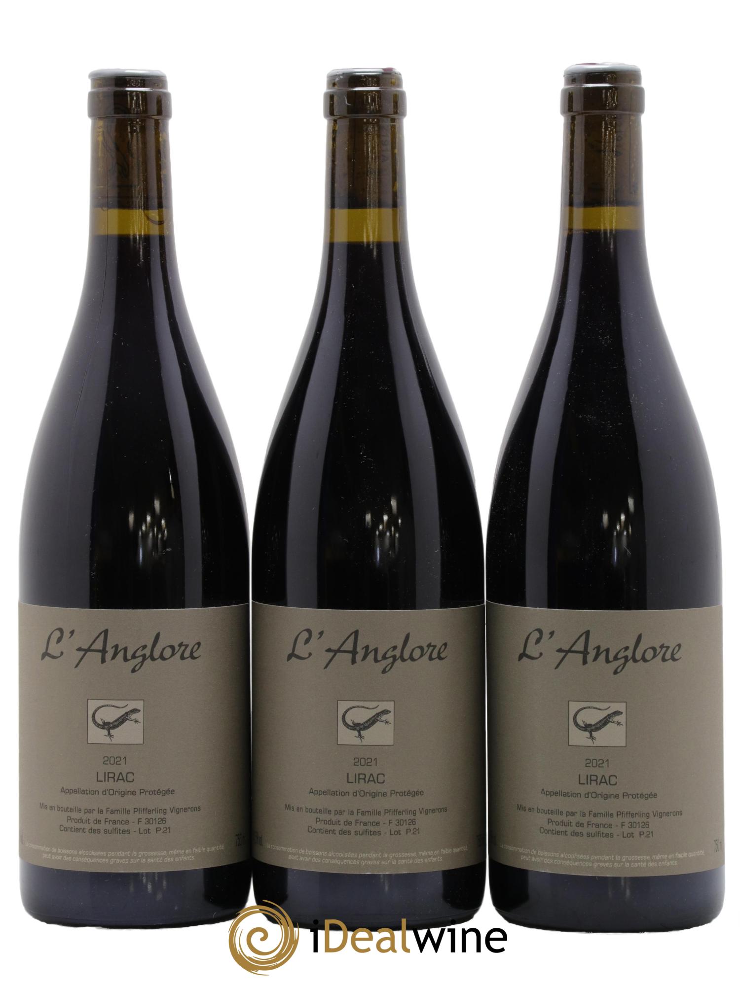 Lirac L'Anglore 2021 - Lot of 3 bottles - 0