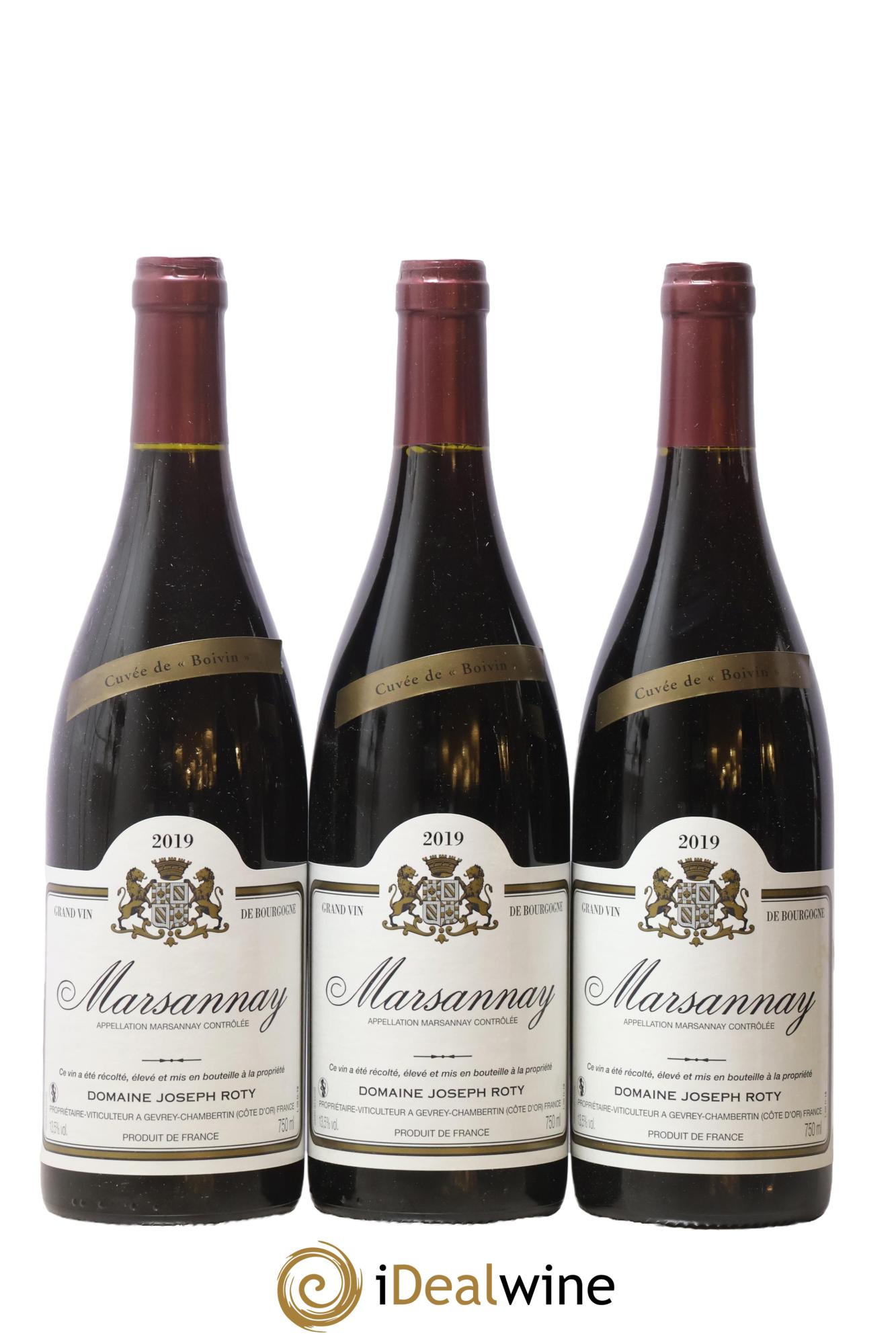 Marsannay Cuvée de Boivin Joseph Roty (Domaine) 2019 - Lot de 3 bouteilles - 0
