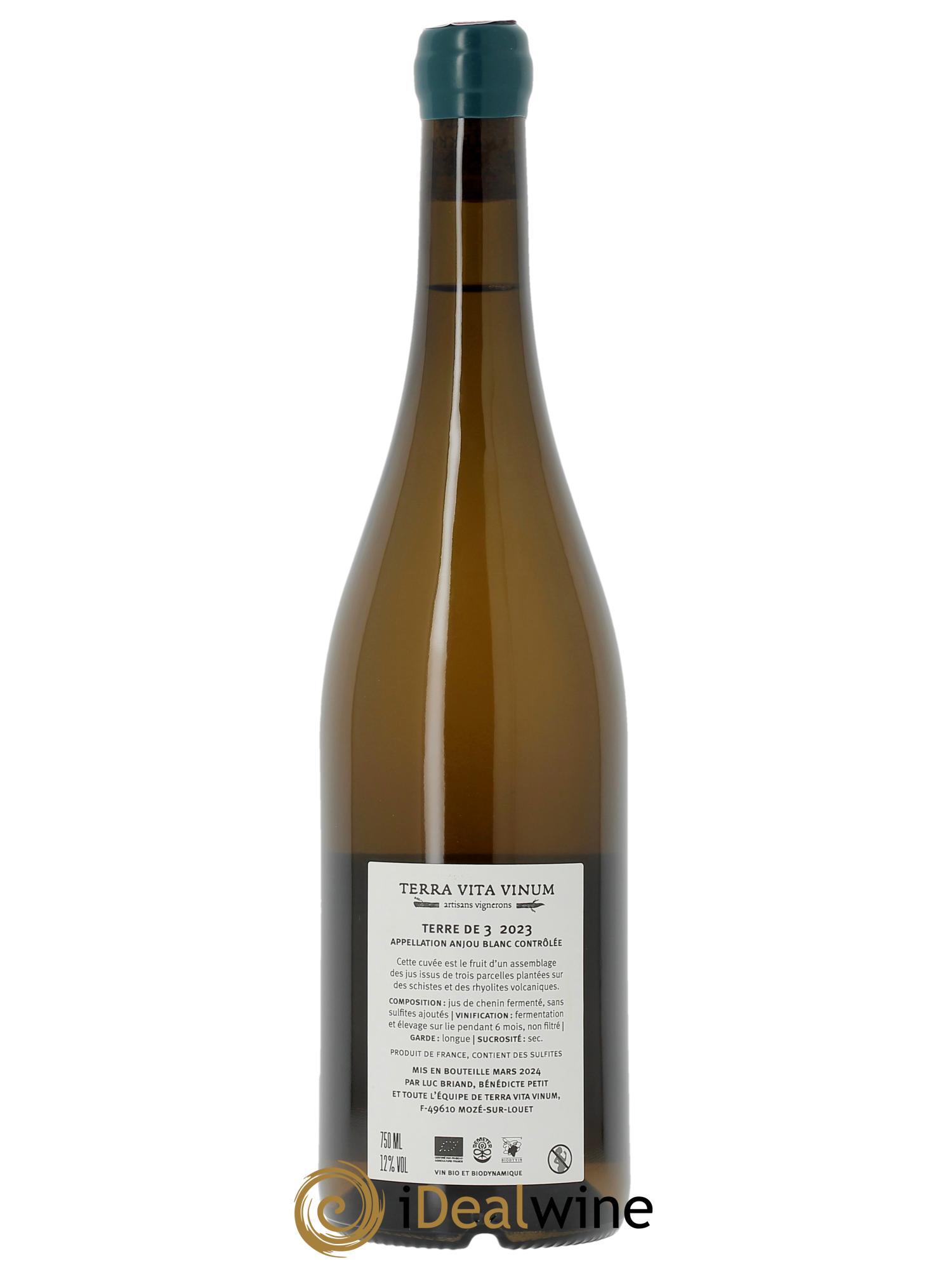 Anjou Terre de 3 Terra Vita Vinum 2023 - Lot de 1 bouteille - 1
