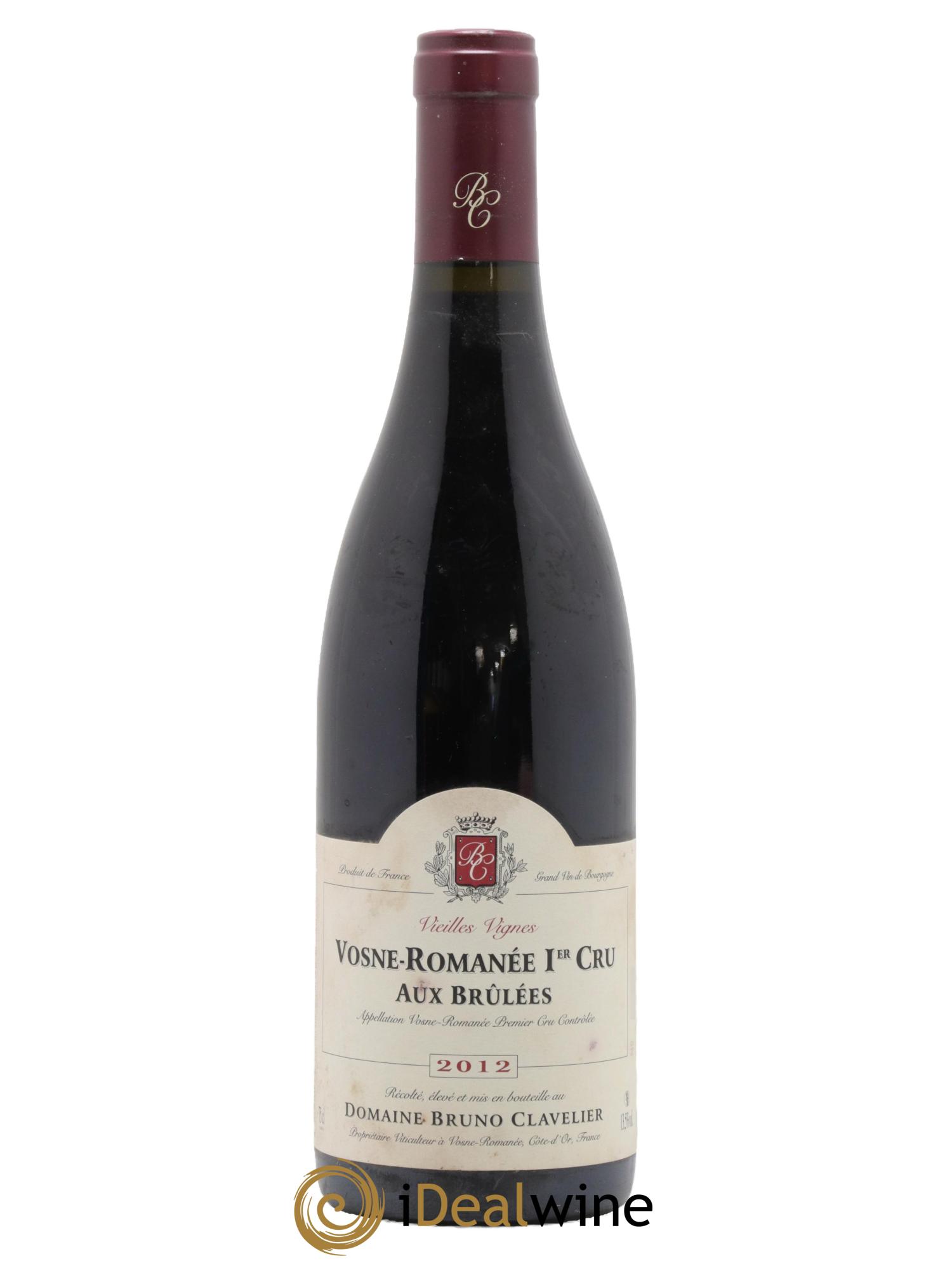 Vosne-Romanée 1er Cru Aux Brulées Vieilles Vignes Bruno Clavelier 2012 - Lot de 1 bouteille - 0