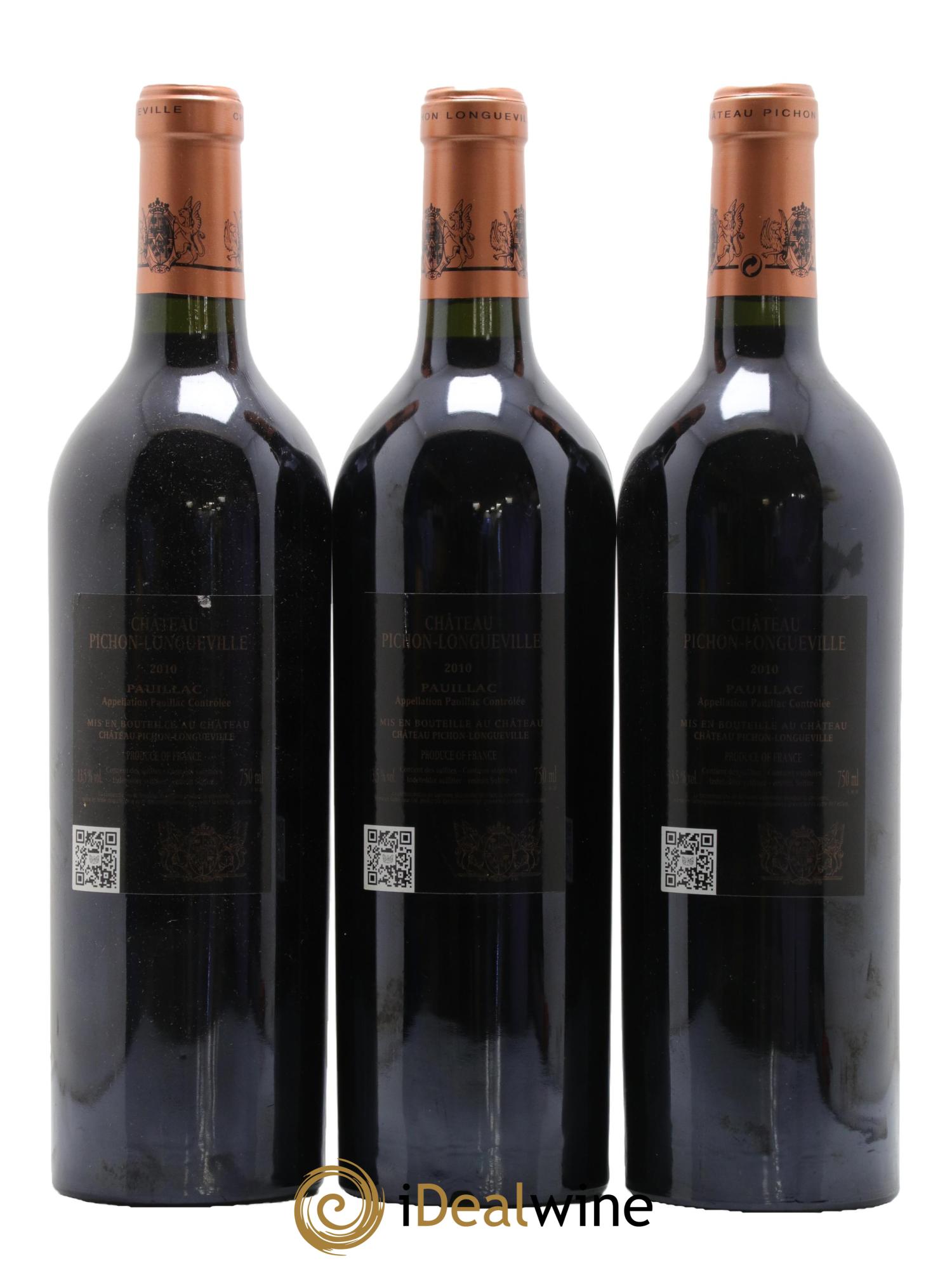 Pichon Longueville Baron 2ème Grand Cru Classé 2010 - Lot de 3 bouteilles - 1