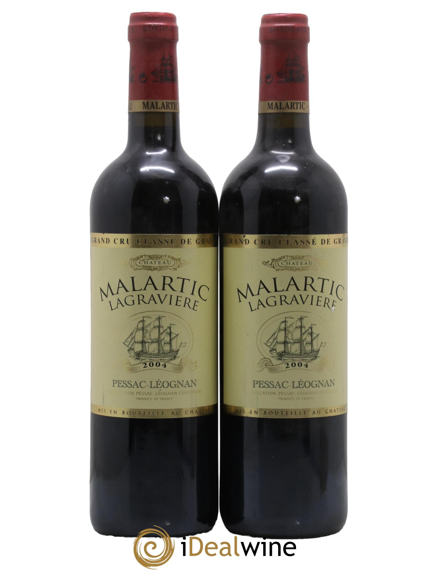Château Malartic-Lagravière Cru Classé de Graves 2004 - Lot de 2 bouteilles - 0
