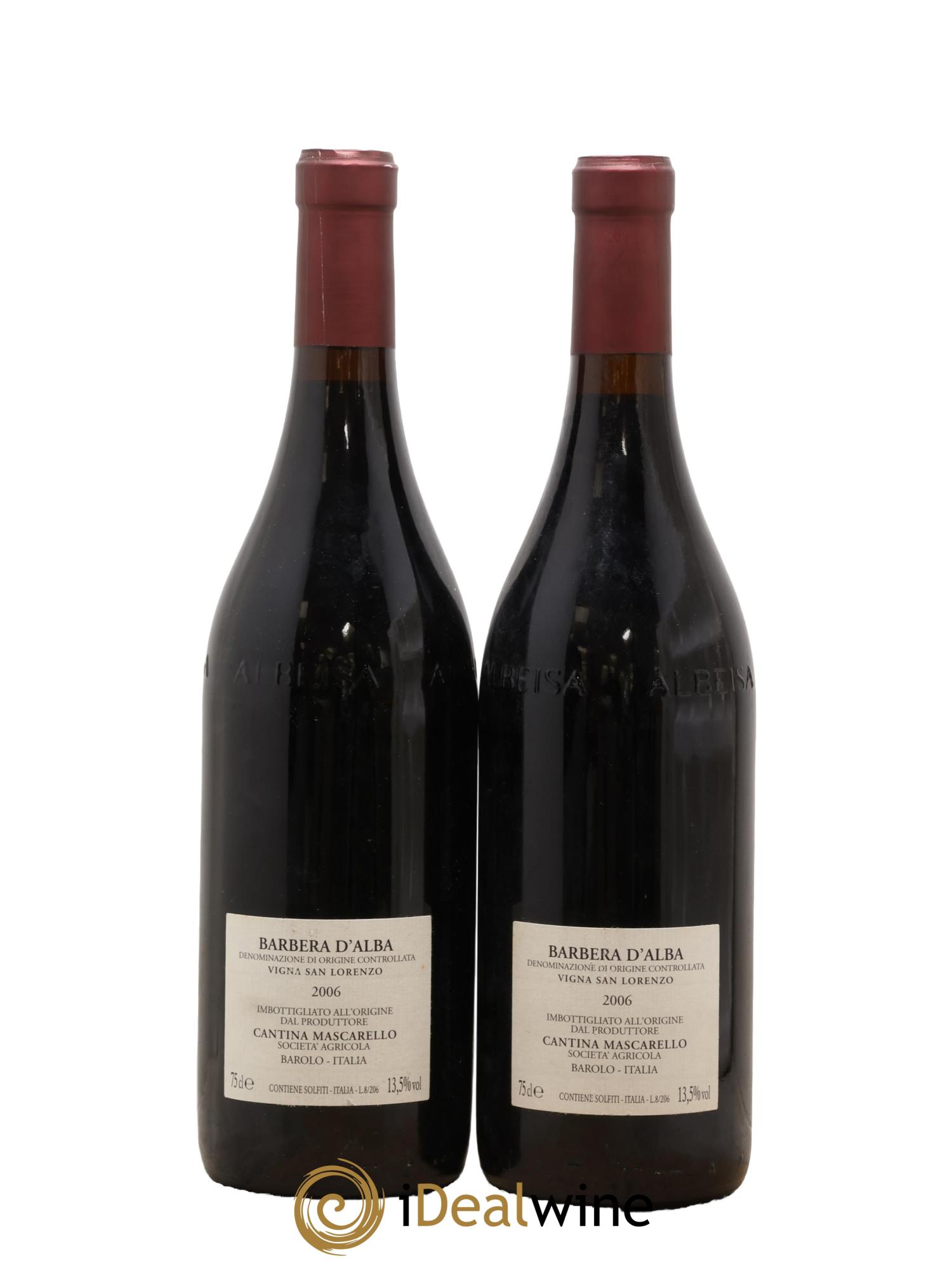 Barbera d'Alba DOC Vigna San Lorenzo Bartolo Mascarello 2006 - Lotto di 2 bottiglie - 1