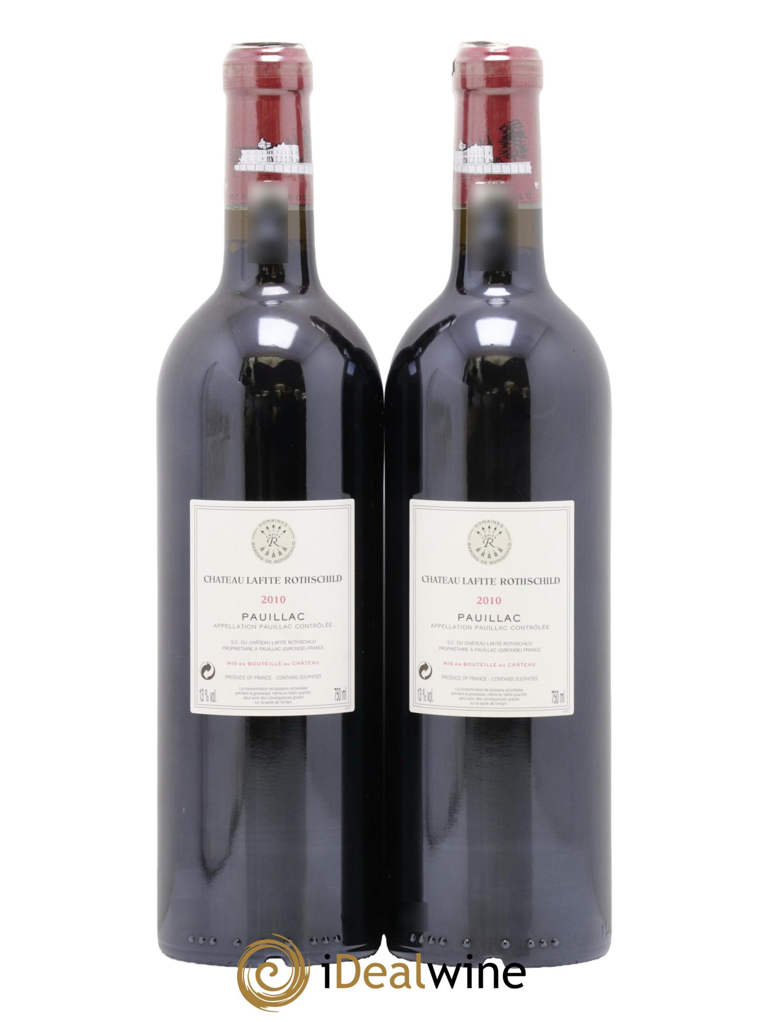 Château Lafite Rothschild 1er Grand Cru Classé 2010 - Lotto di 2 bottiglie - 1