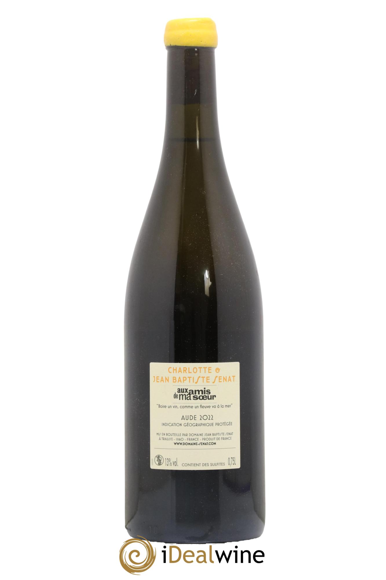 Aude Aux amis de ma soeur Jean-Baptiste Sénat  2022 - Lot de 1 bouteille - 1