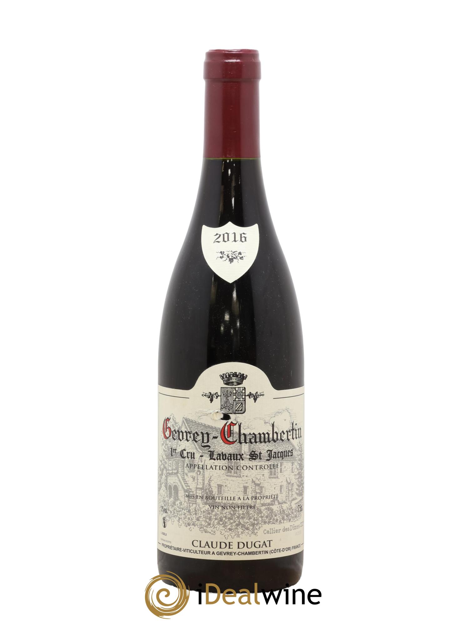 Gevrey-Chambertin 1er Cru Lavaux Saint-Jacques Claude Dugat 2016 - Lot de 1 bouteille - 0
