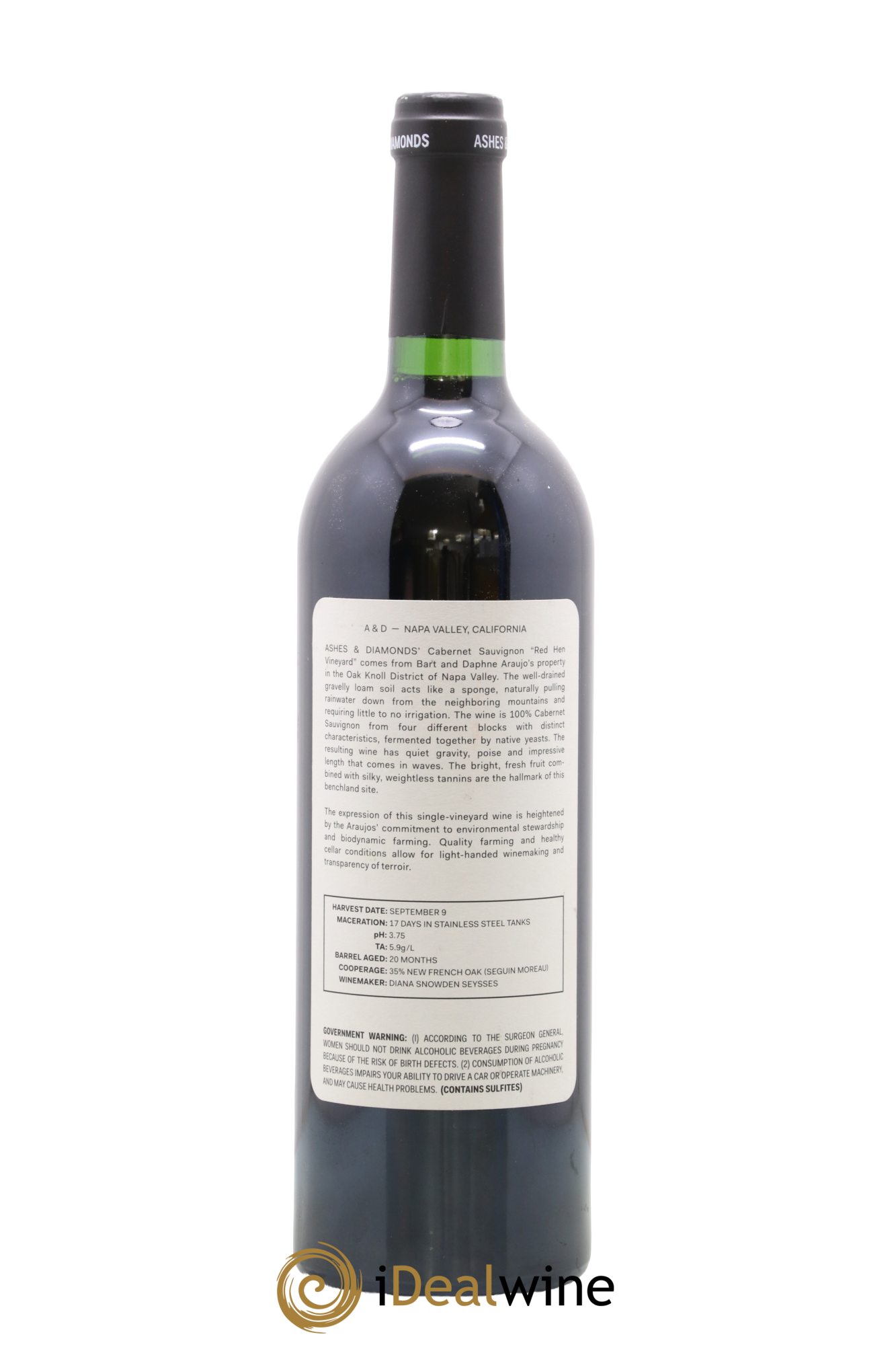 USA Oak Knoll District of Napa Valley Red Hen number 1 Ashes and Diamonds 2016 - Lot de 1 bouteille - 1