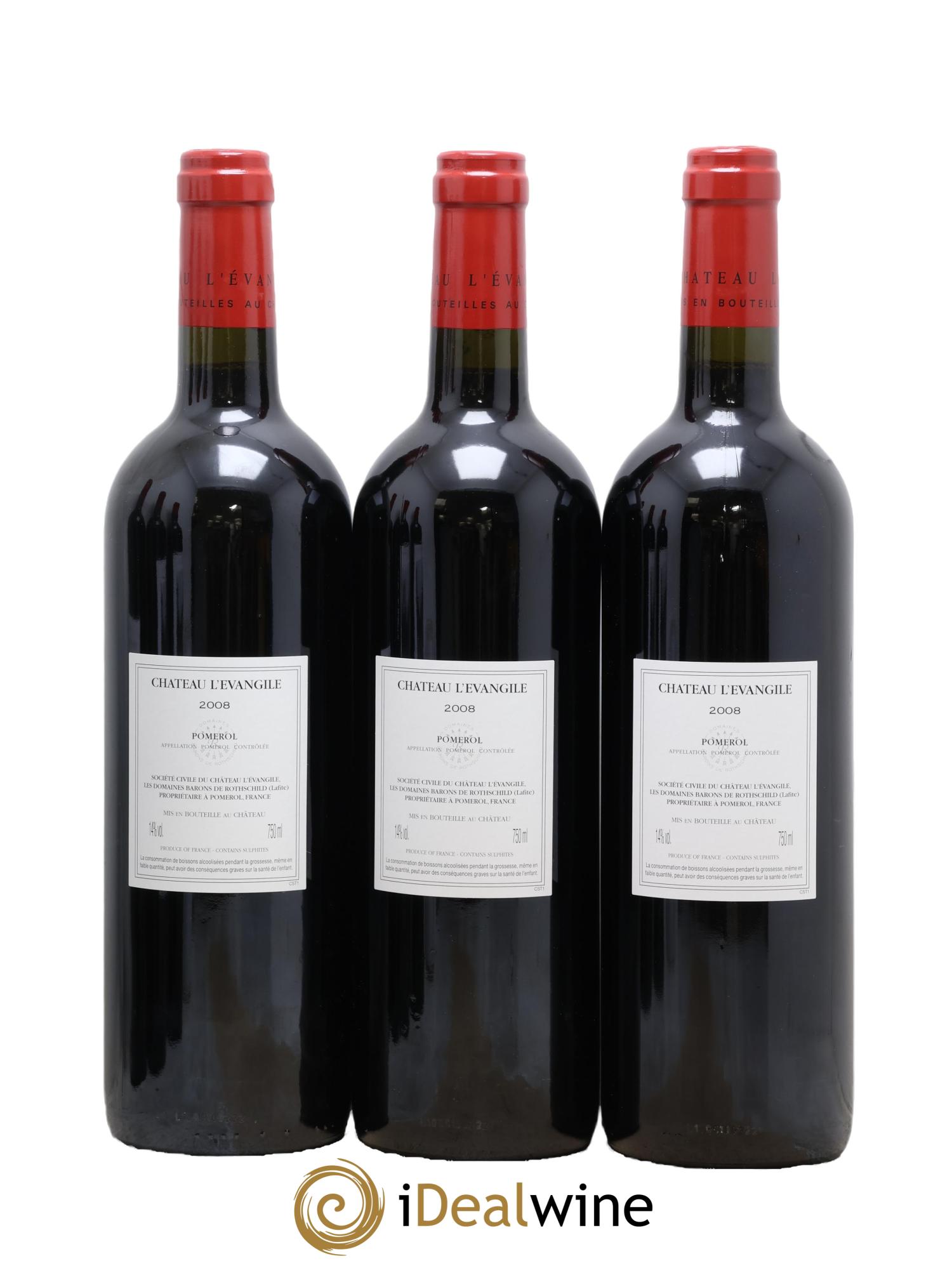 Château l' Évangile 2008 - Lotto di 6 bottiglie - 2