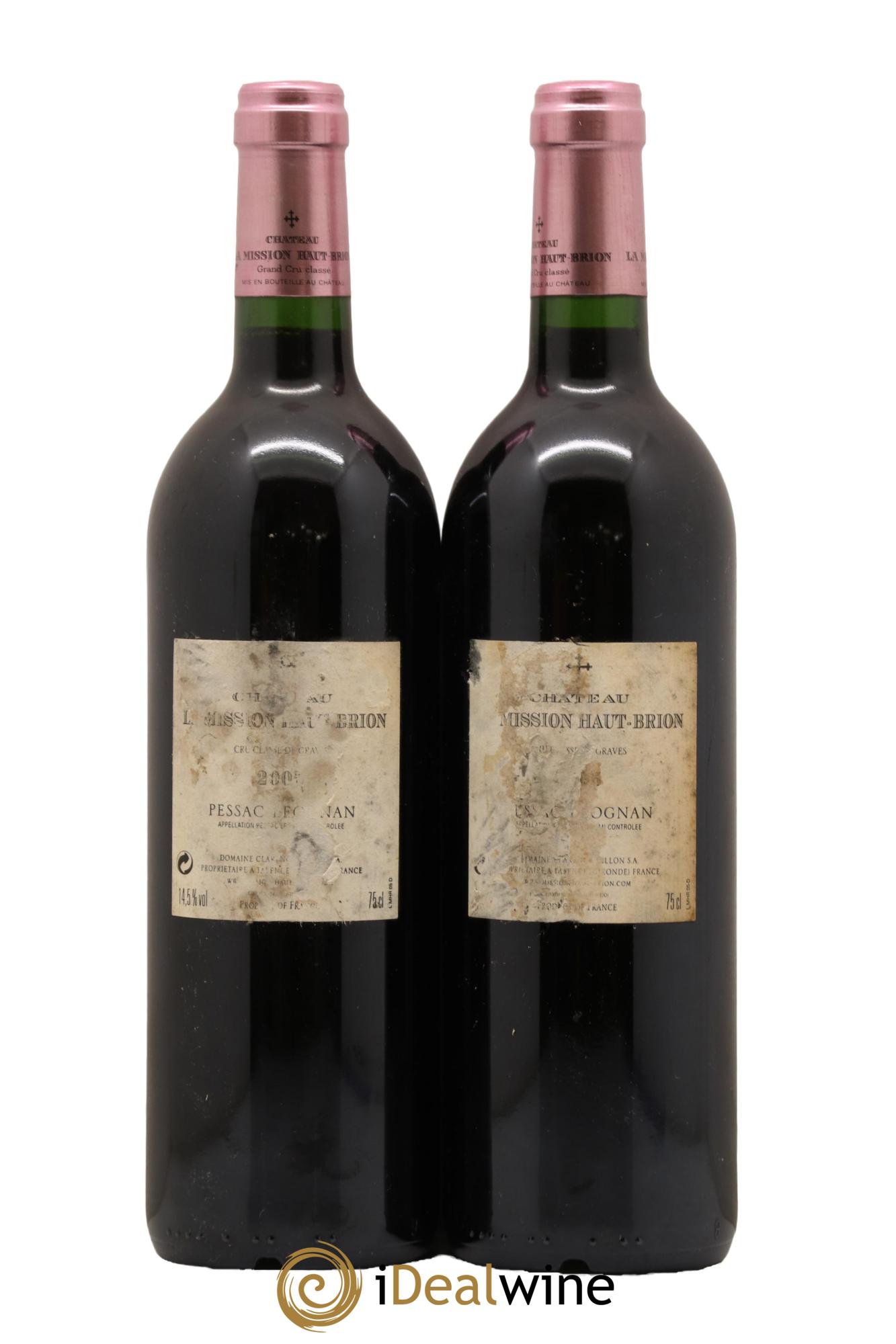 Château la Mission Haut-Brion Cru Classé de Graves 2005 - Lot of 2 bottles - 1