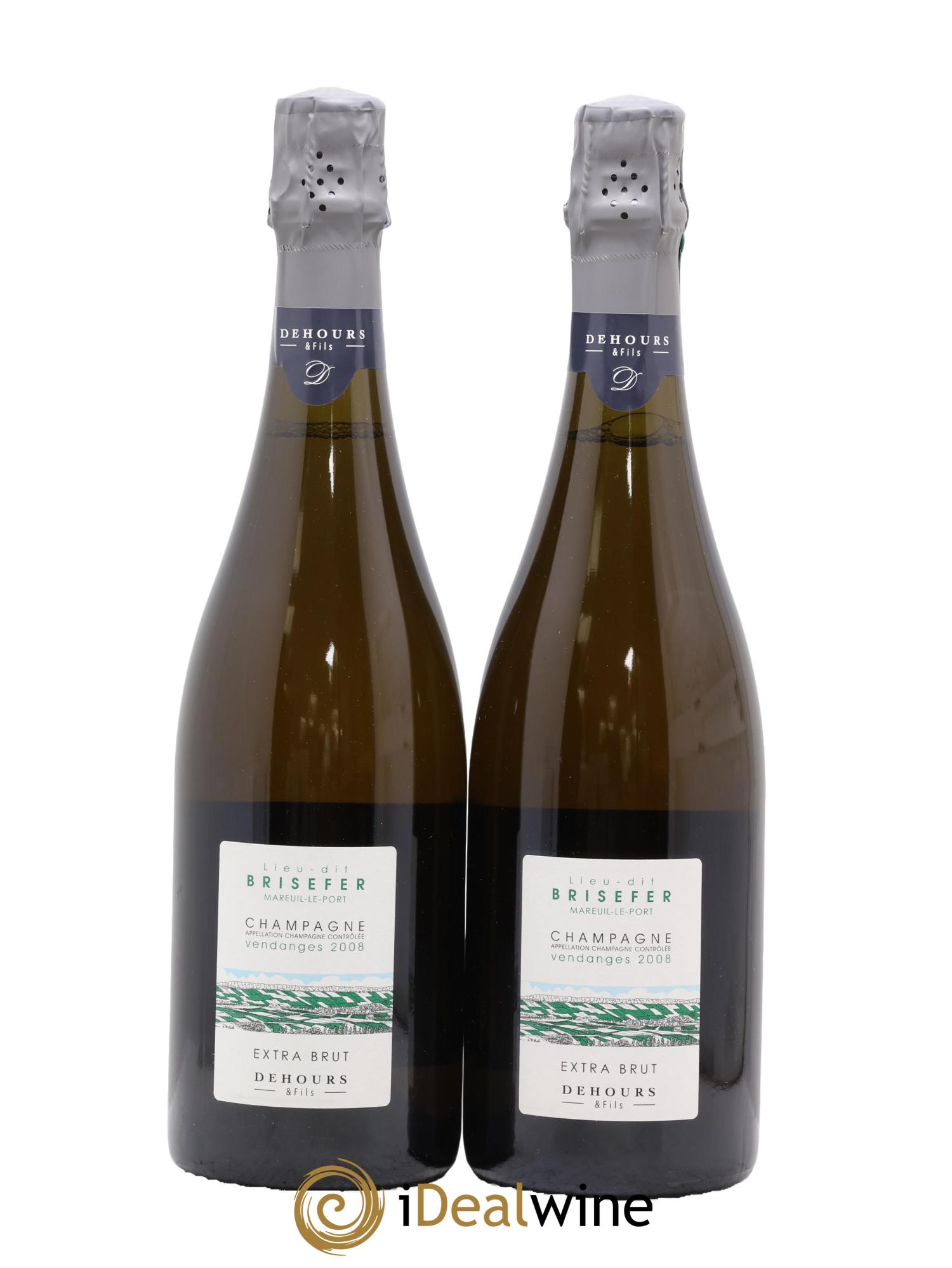 Lieu-dit Brisefer Extra-Brut Dehours & Fils 2008 - Lot de 2 bouteilles - 0