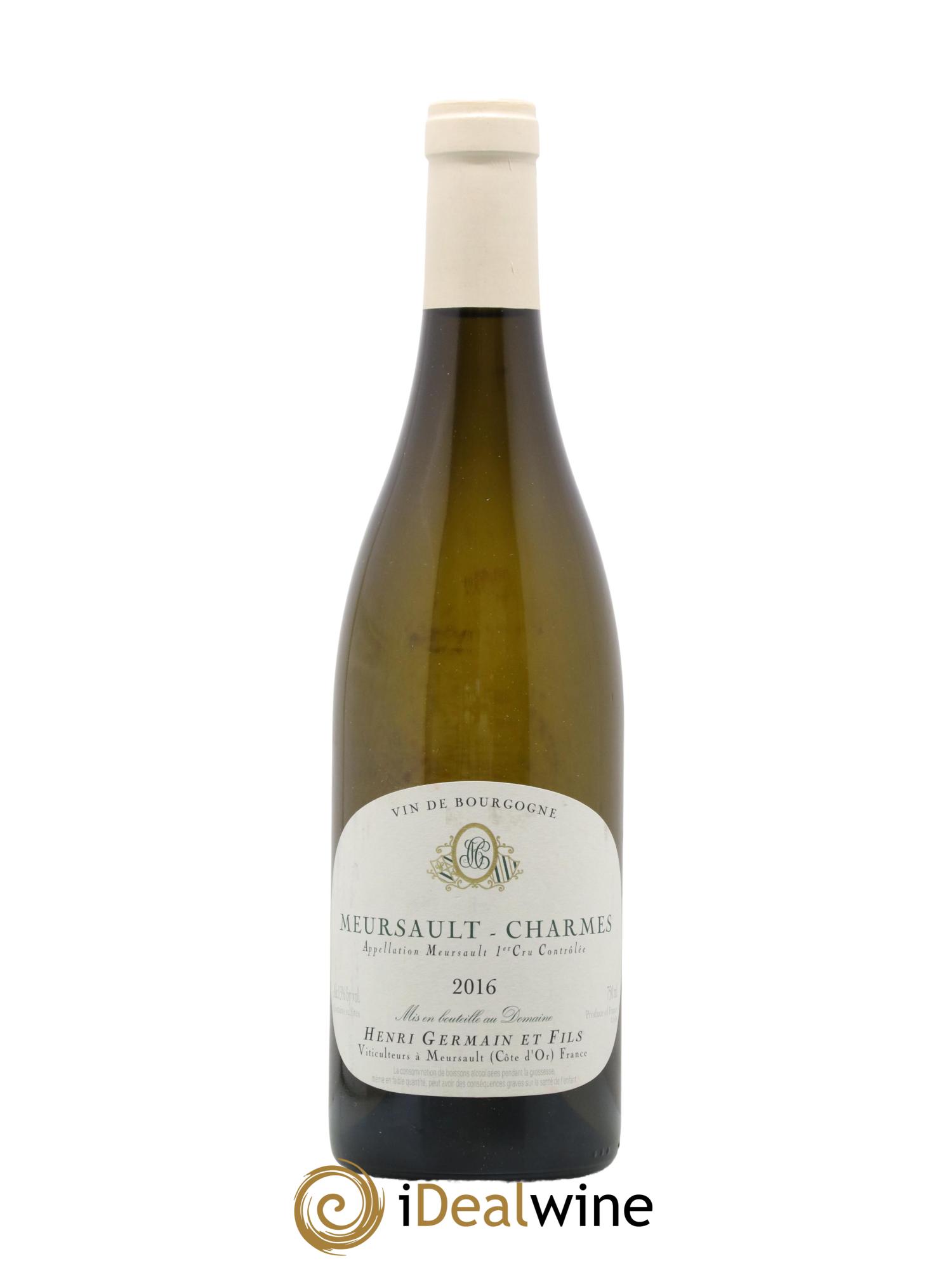 Meursault 1er Cru Charmes Henri Germain 2016 - Lot de 1 bouteille - 0