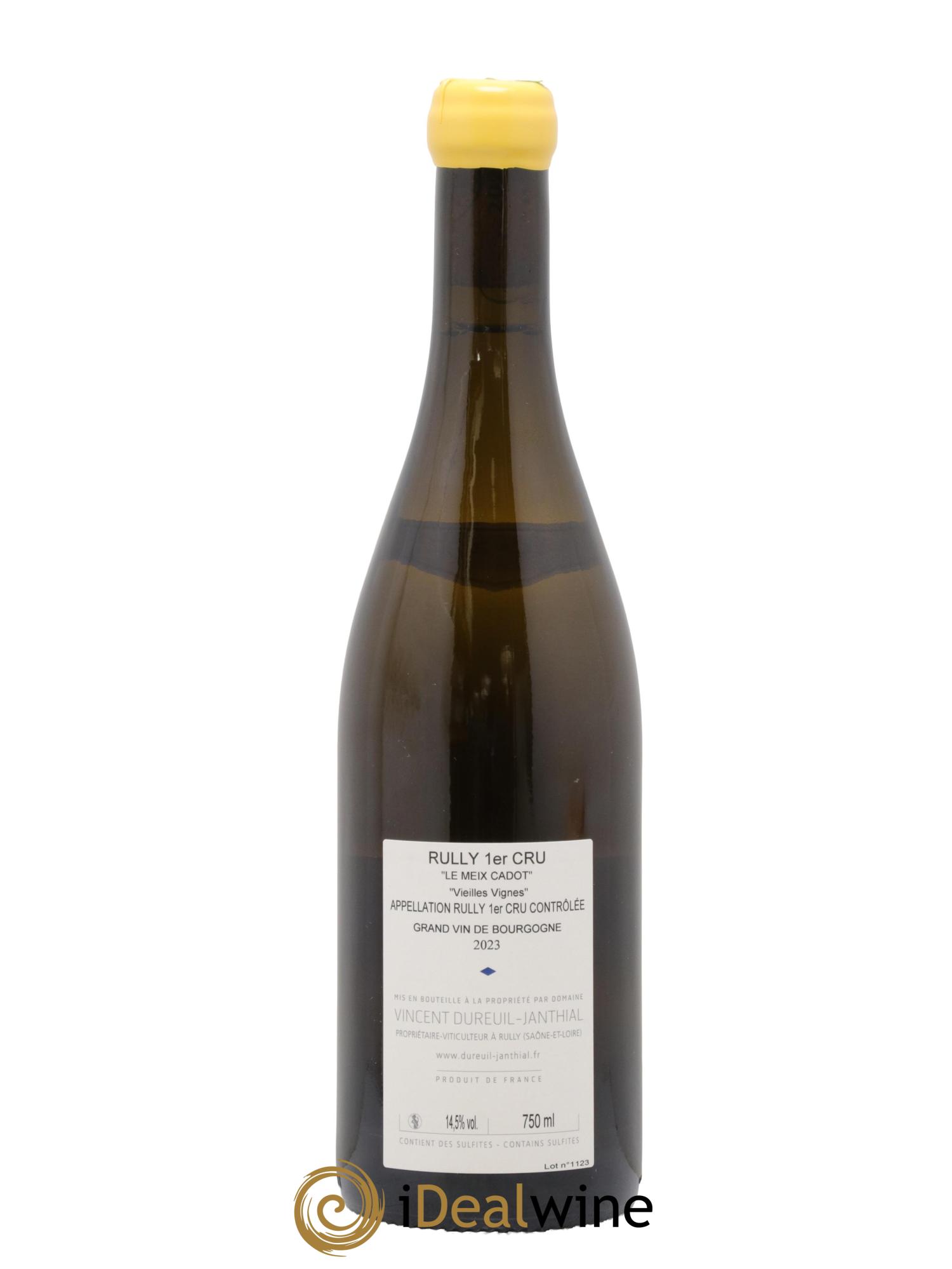 Rully 1er Cru Le Meix Cadot Vieilles Vignes Vincent Dureuil-Janthial 2023 - Posten von 1 Flasche - 1