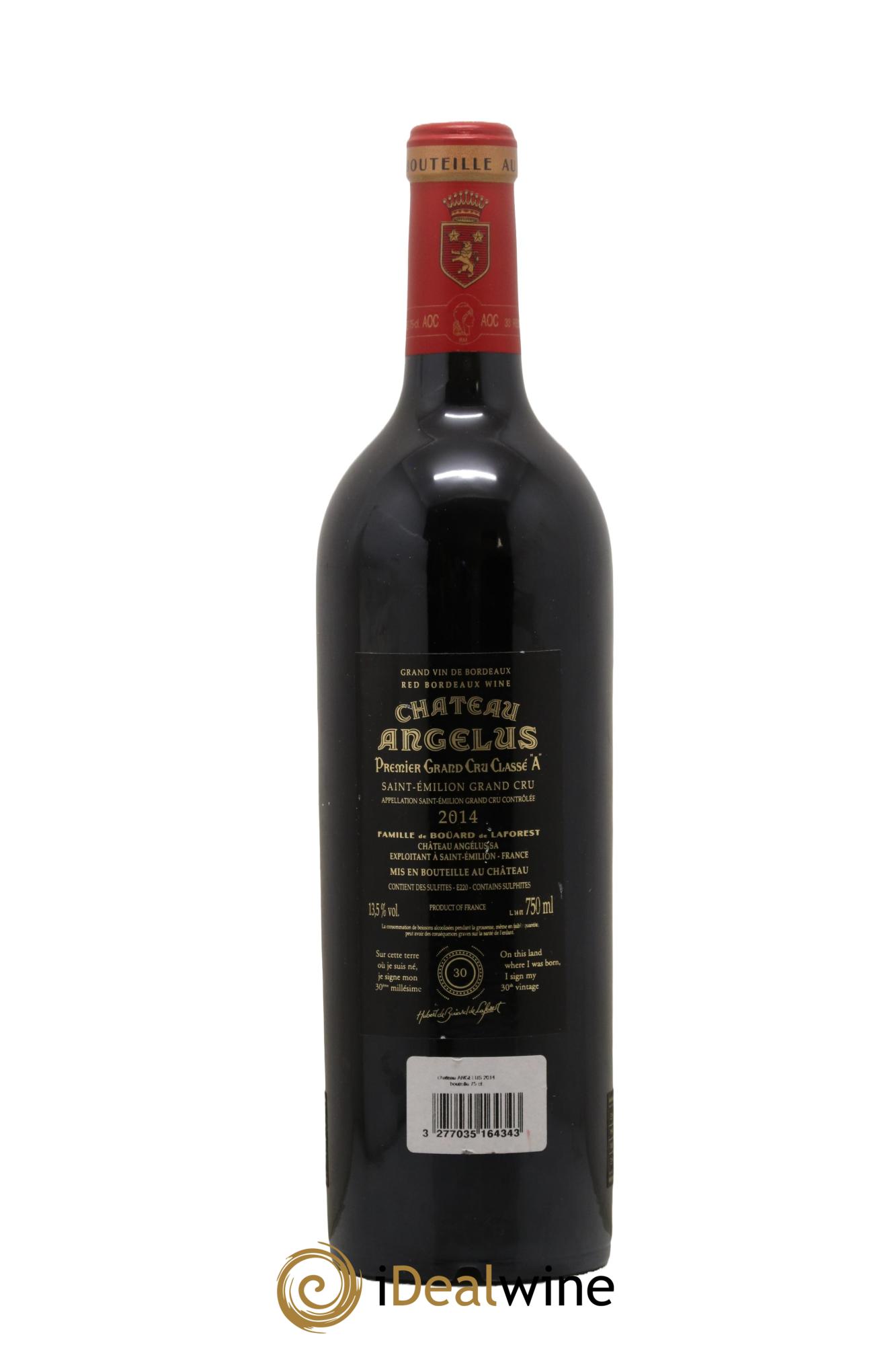 Château Angélus 1er Grand Cru Classé A 2014 - Posten von 1 Flasche - 1