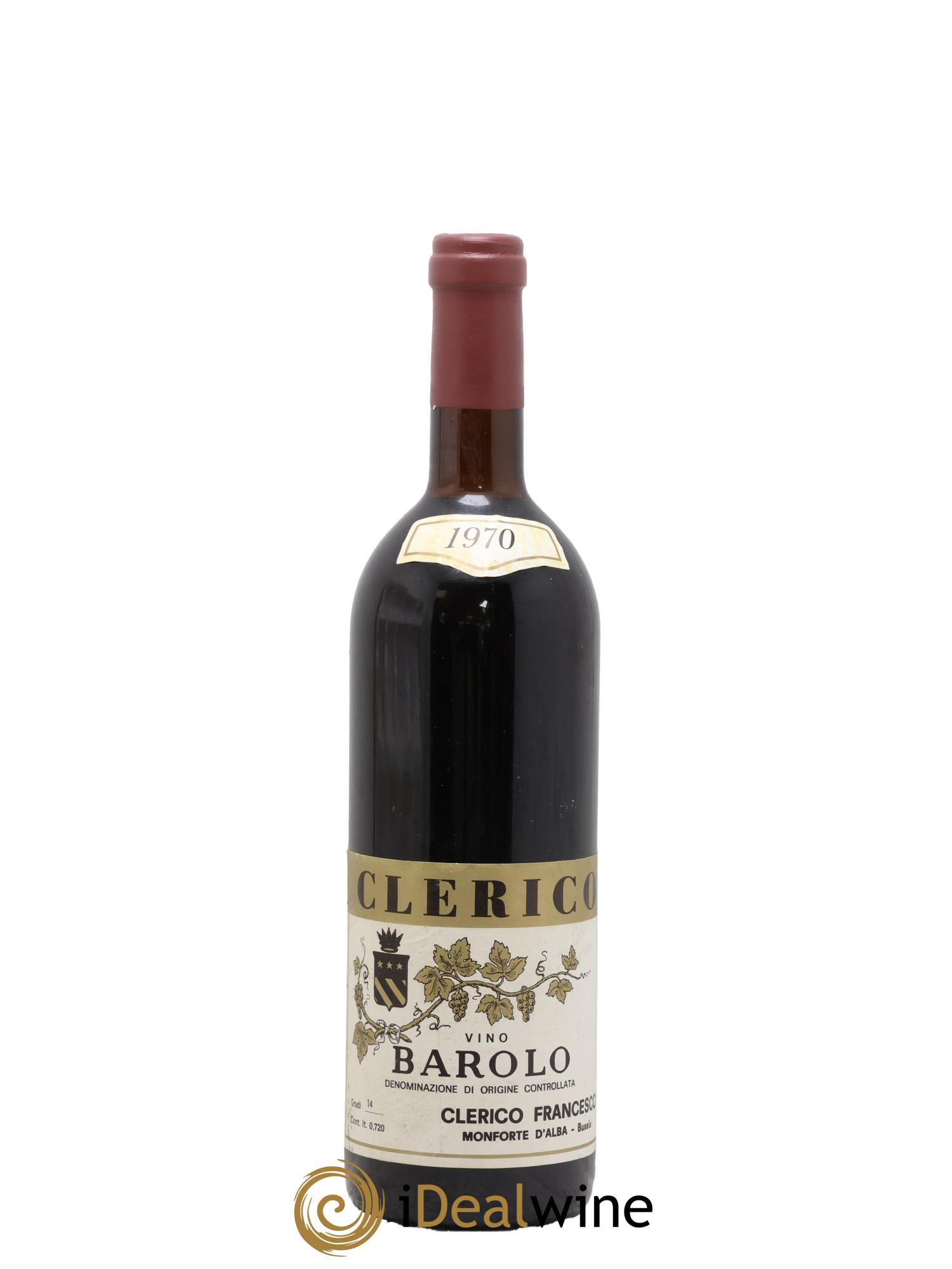 Barolo DOCG Clerico Fransesco 1970 - Lot de 1 bouteille - 0