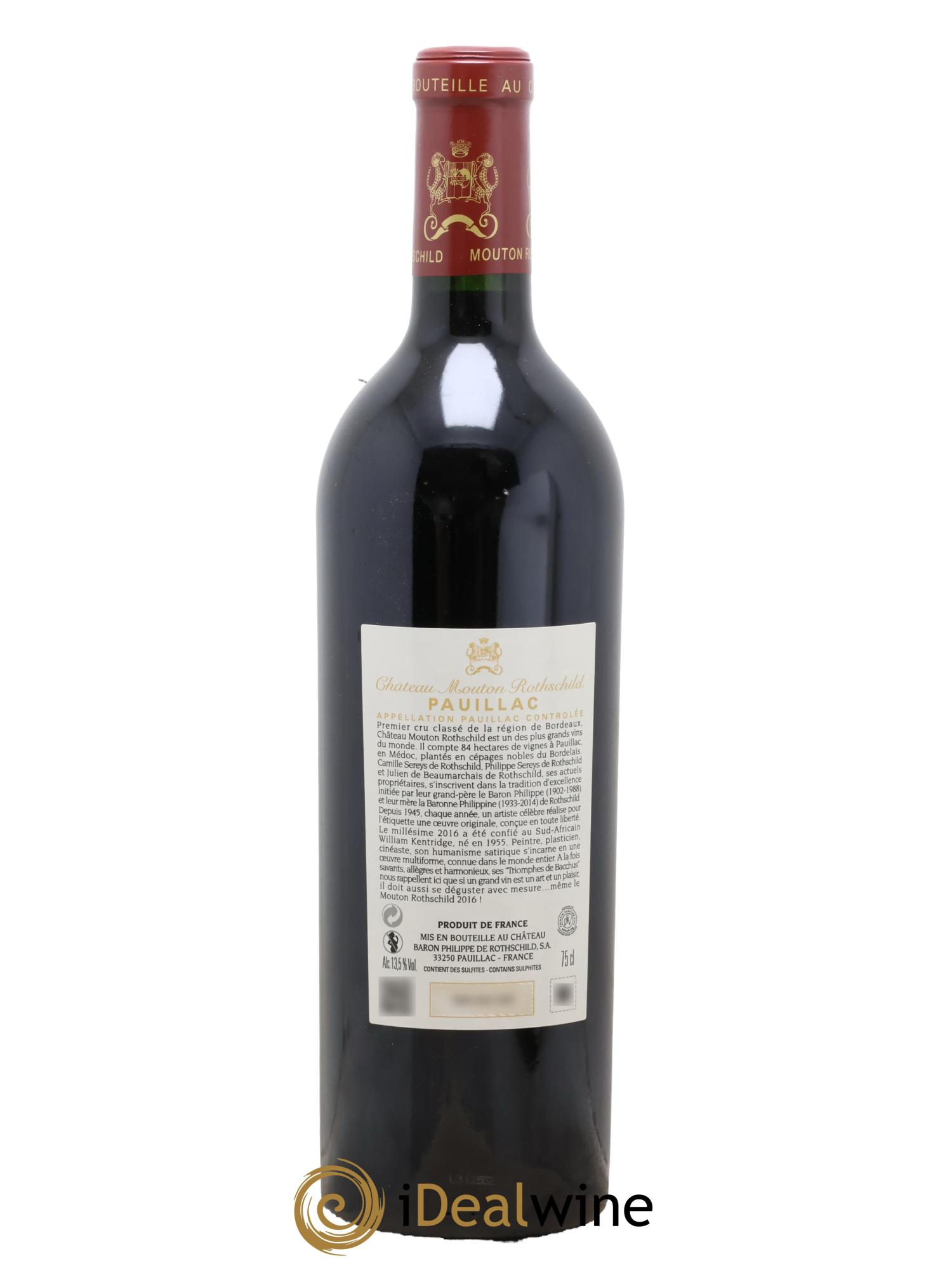 Château Mouton Rothschild 1er Grand Cru Classé 2016 - Lot of 1 bottle - 1