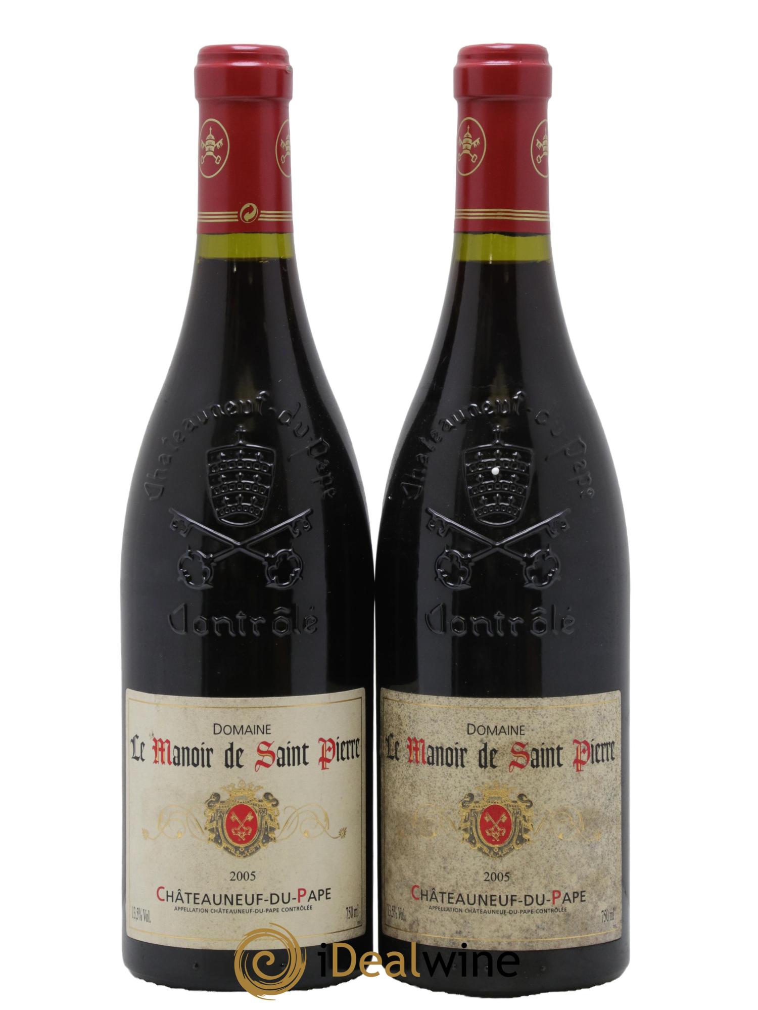 Châteauneuf-du-Pape Le Manoir de Saint Pierre 2005 - Lot of 2 bottles - 0