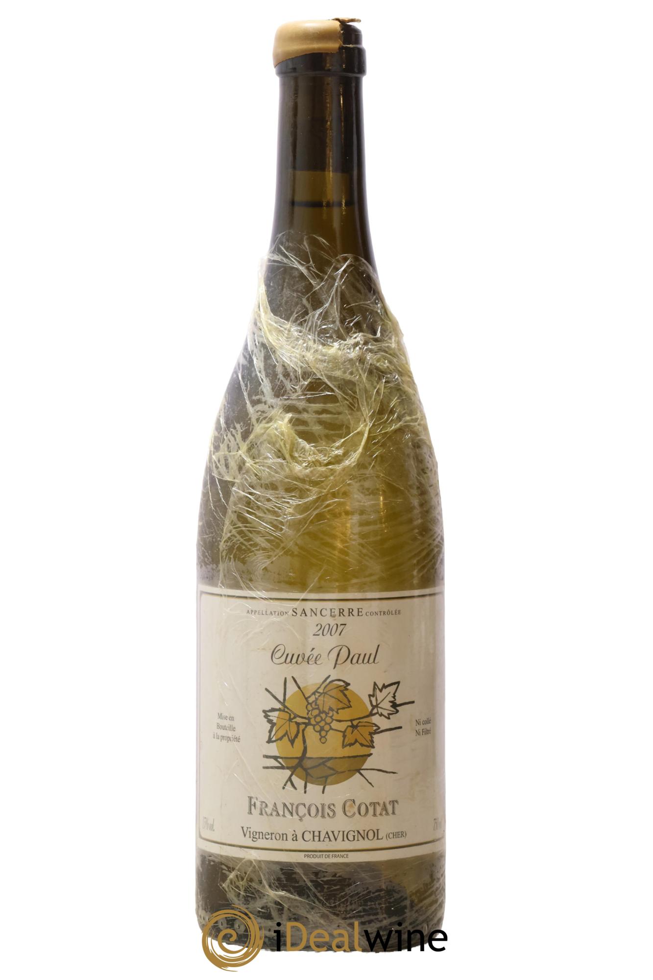 Sancerre Cuvée Paul François Cotat 2007 - Lot de 1 bouteille - 0