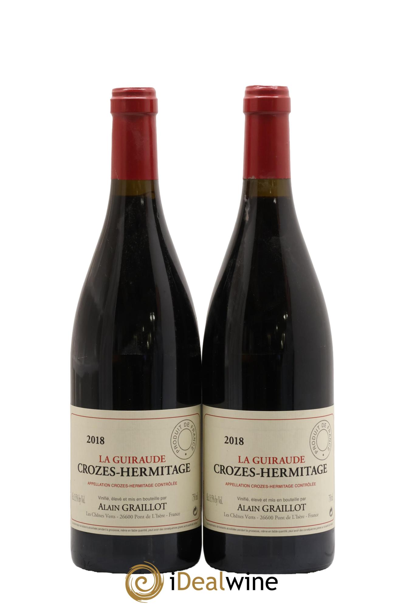 Crozes-Hermitage La Guiraude Domaine Graillot 2018 - Lot de 2 bouteilles - 0
