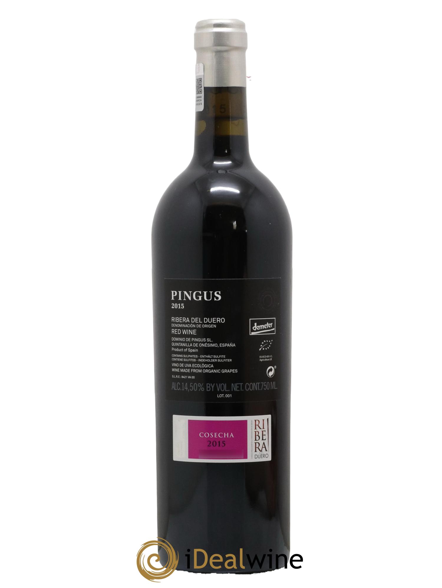 Ribera Del Duero Pingus Dominio de Pingus - Peter Sisseck 2015 - Lotto di 1 bottiglia - 1