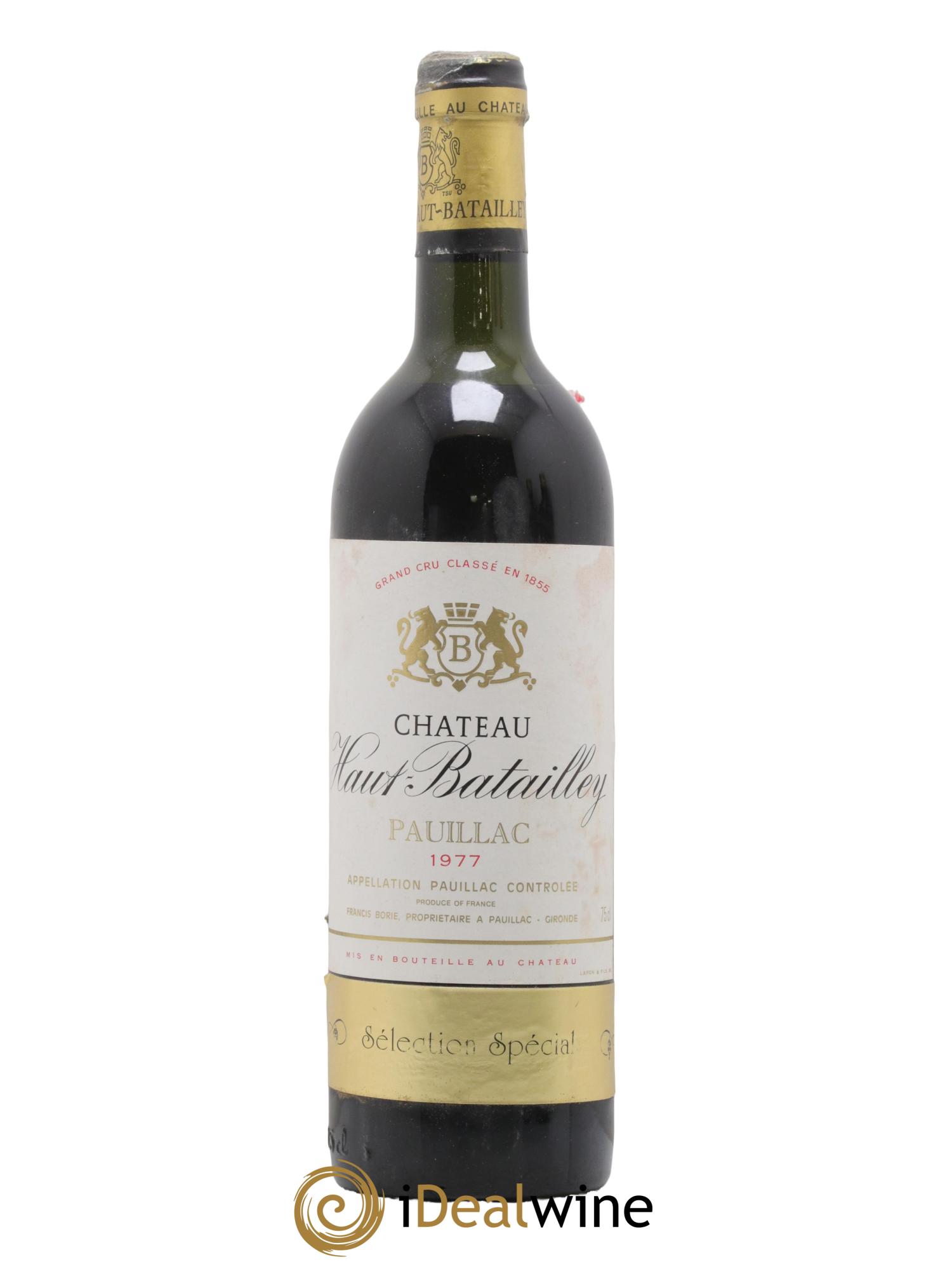 Château Haut Batailley 5ème Grand Cru Classé 1977 - Lot de 1 bouteille - 0