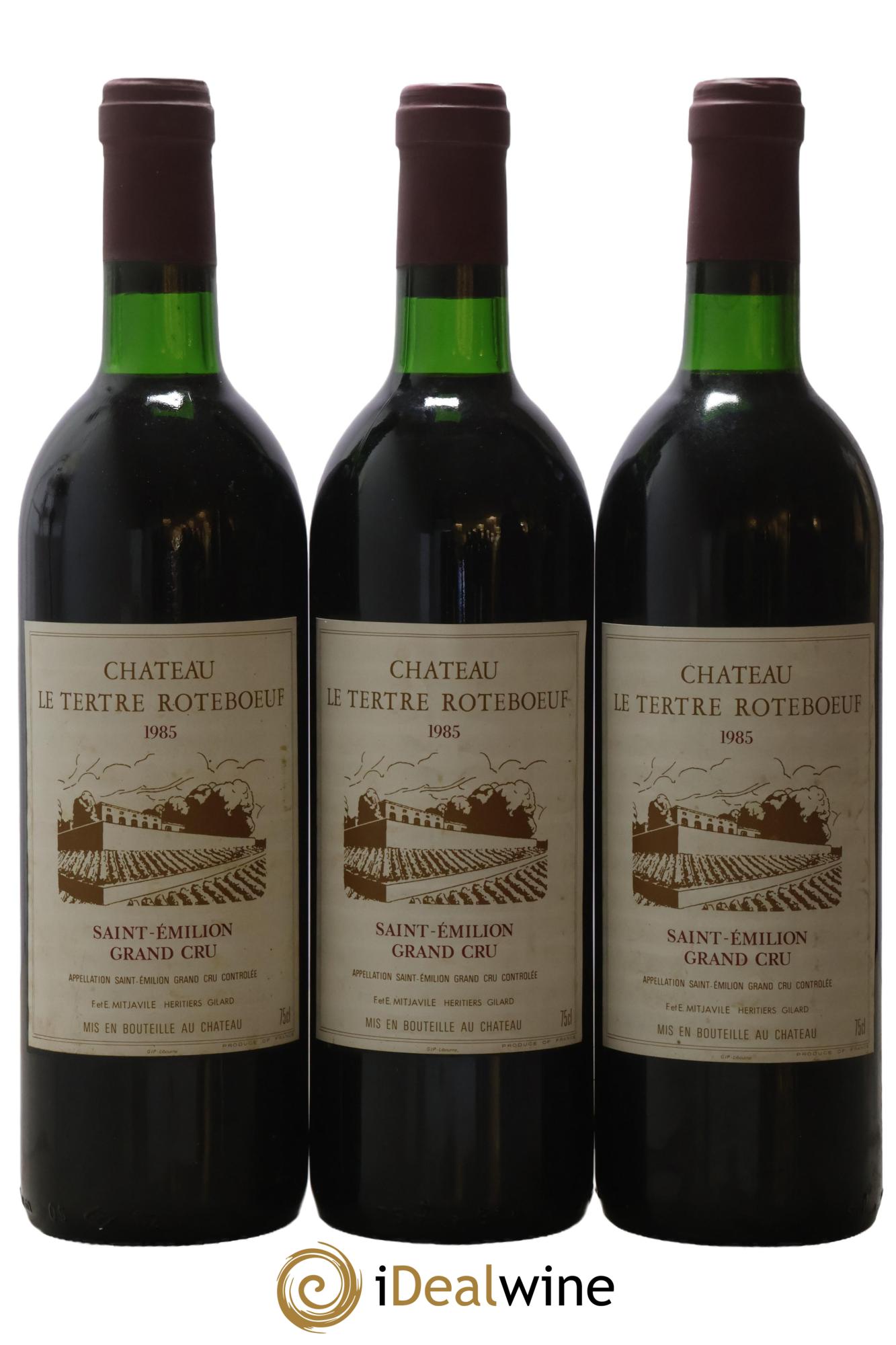 Château Tertre Roteboeuf 1985 - Lot de 3 bouteilles - 0