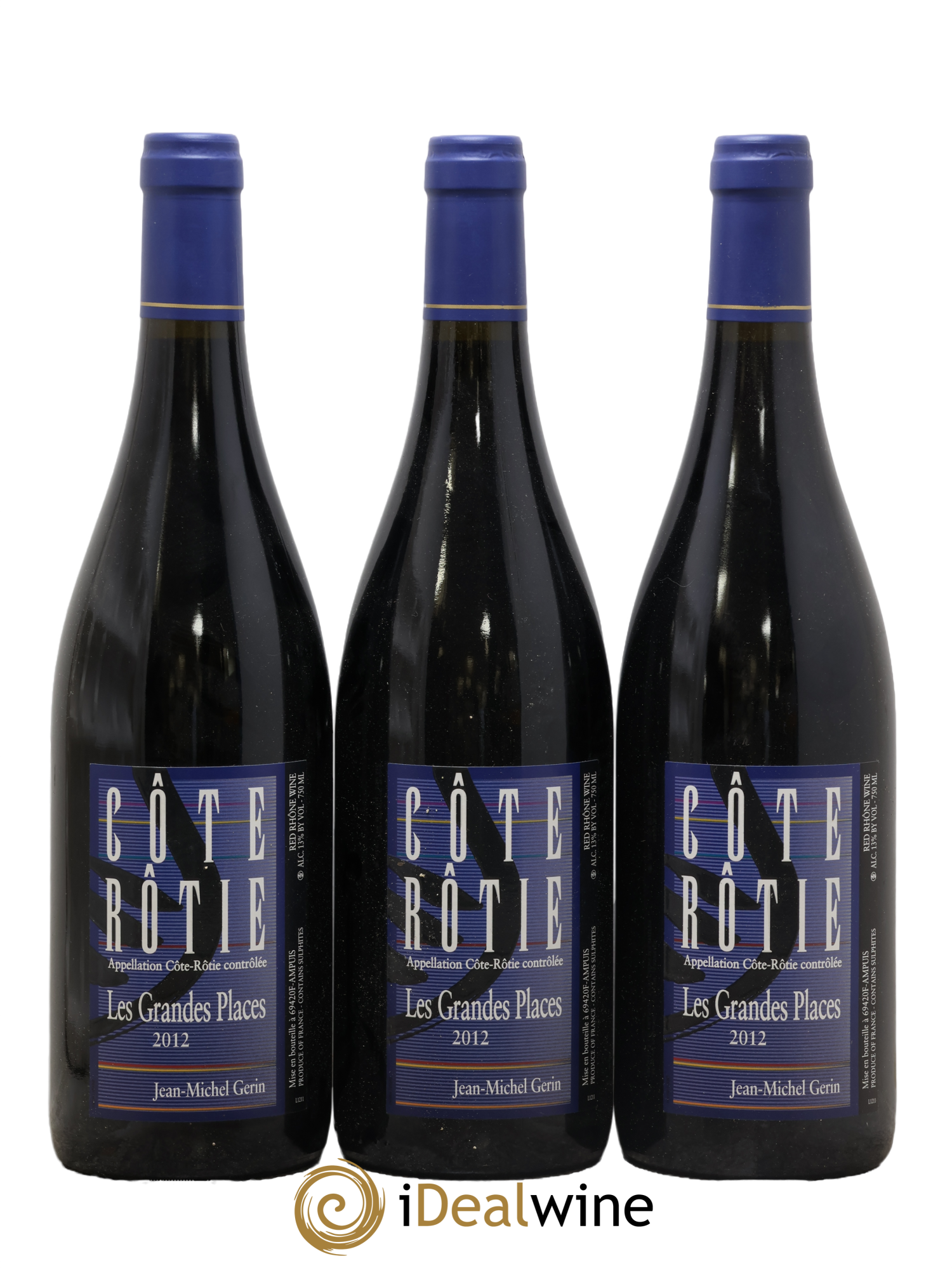 Côte-Rôtie Les Grandes Places Jean-Michel Gerin 2012 - Lot de 3 bouteilles - 0