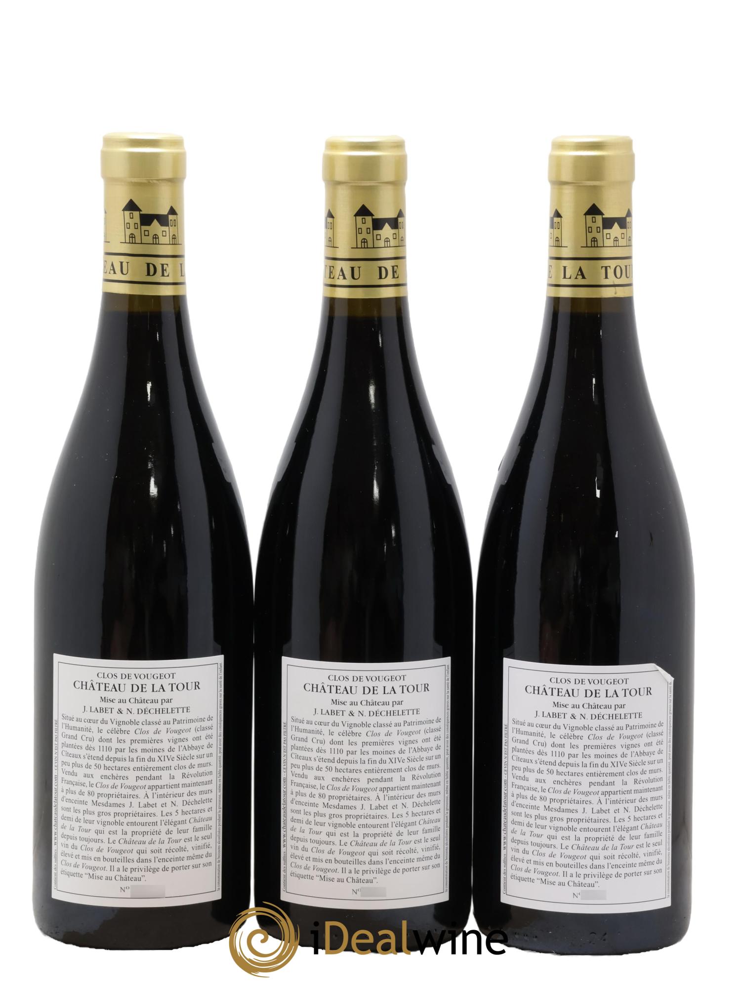 Clos de Vougeot Grand Cru Vieilles Vignes Château de La Tour 2019 - Lotto di 3 bottiglie - 1