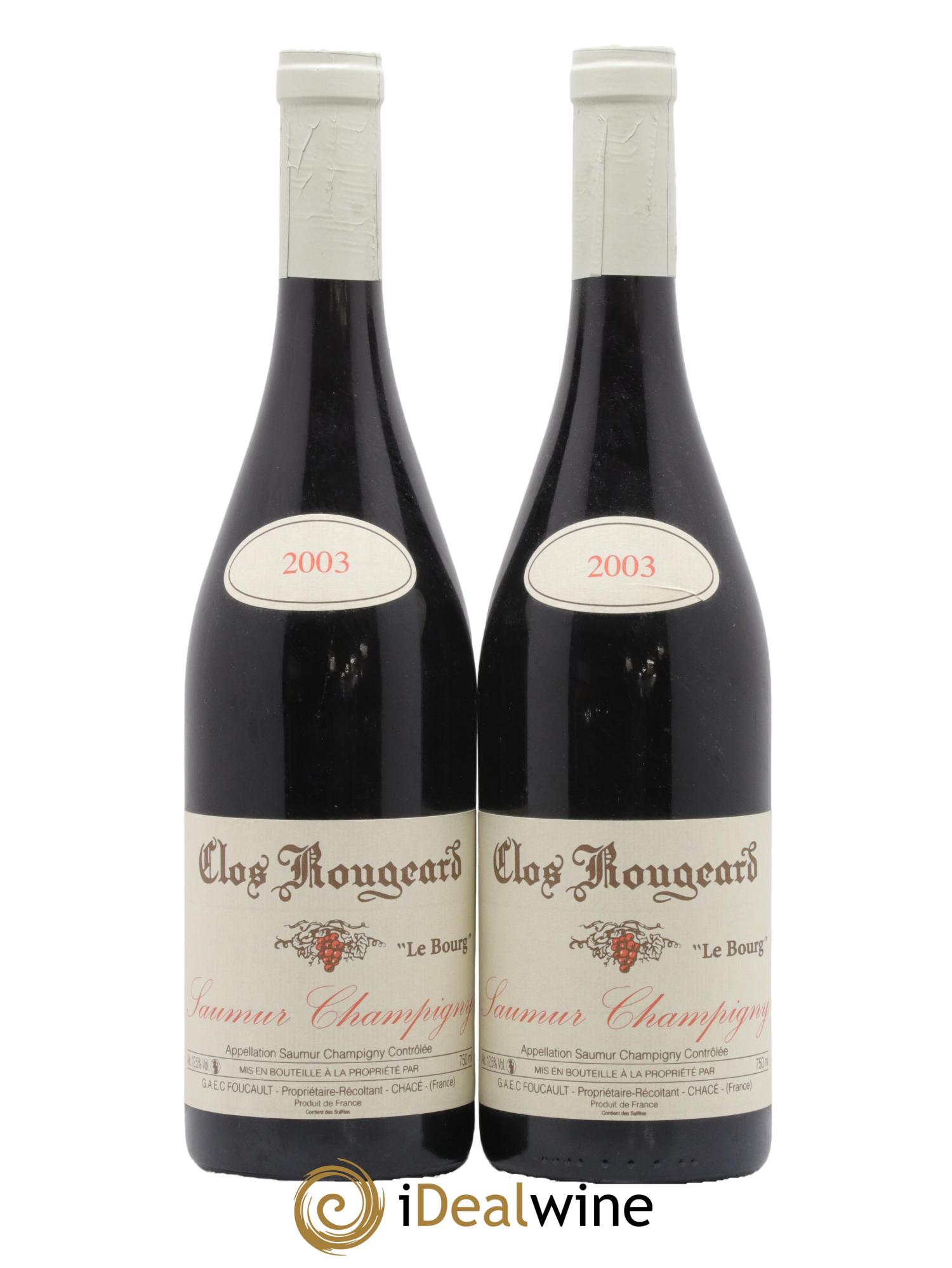 Saumur-Champigny Le Bourg Clos Rougeard 2003 - Lot de 2 bouteilles - 0