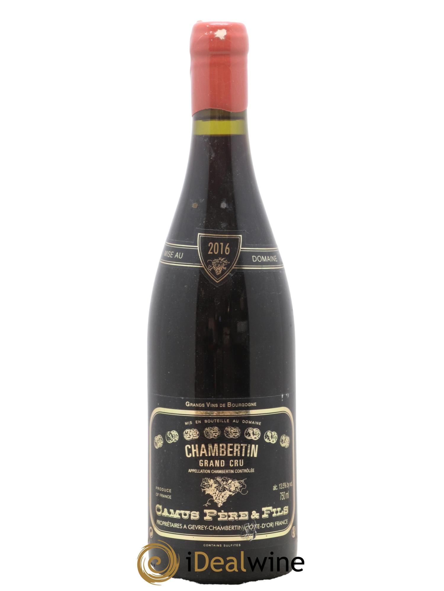 Chambertin Grand Cru Camus Père et Fils (Domaine) 2016 - Lot de 1 bouteille - 0