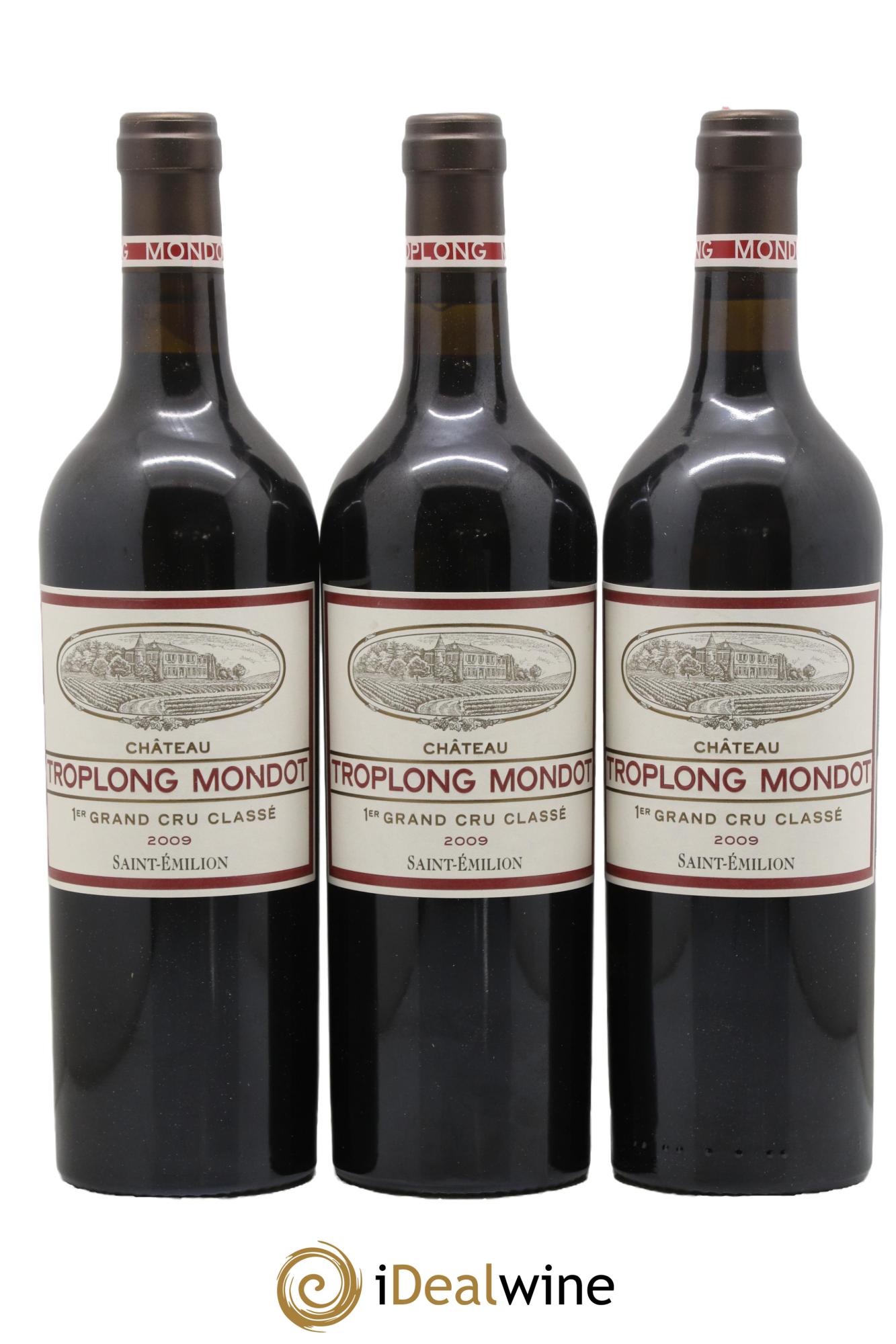 Château Troplong Mondot 1er Grand Cru Classé B 2009 - Lot de 3 bouteilles - 0