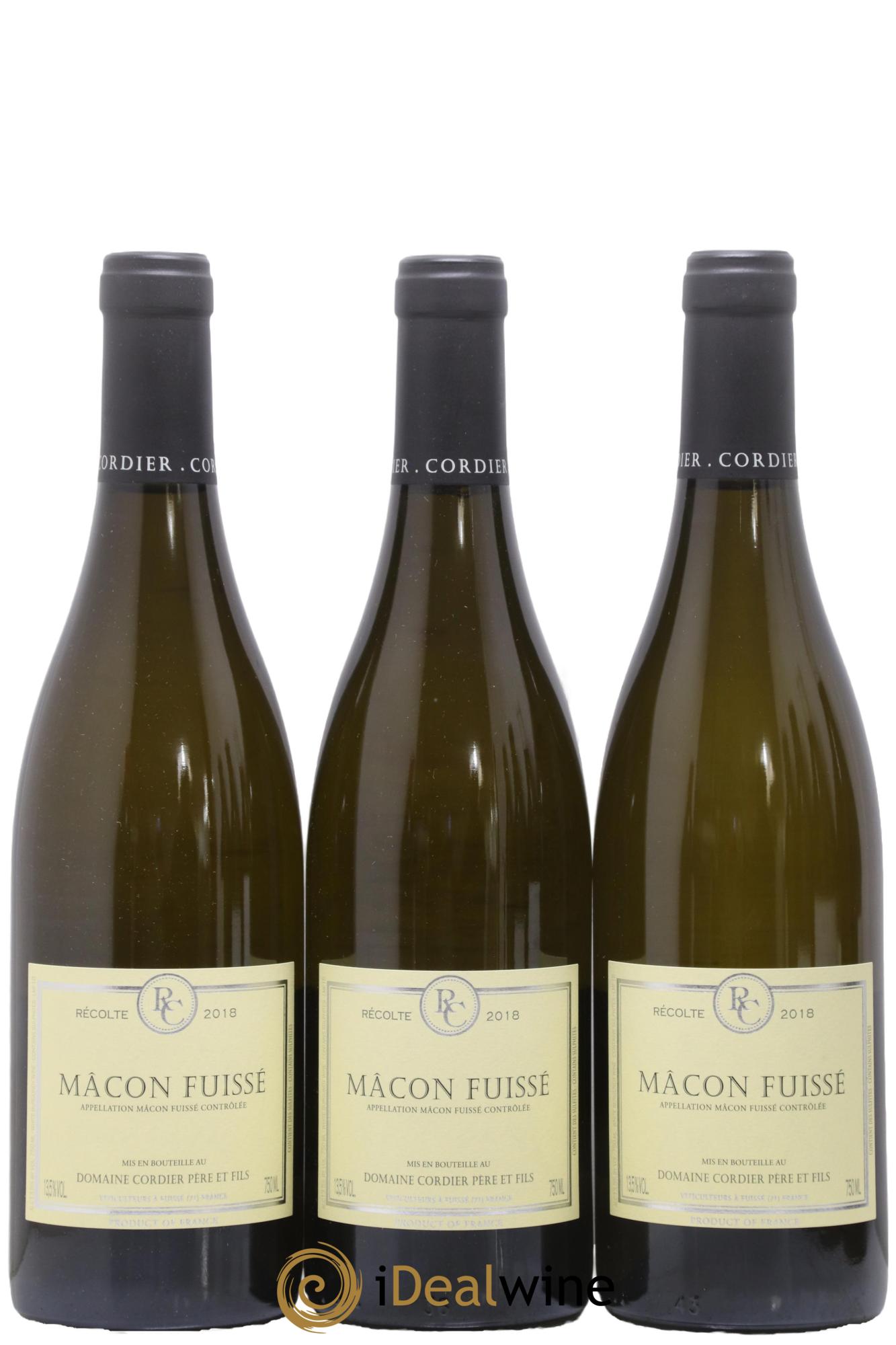 Mâcon-Fuissé Cordier Père et Fils (Domaine) 2018 - Lot of 3 bottles - 0