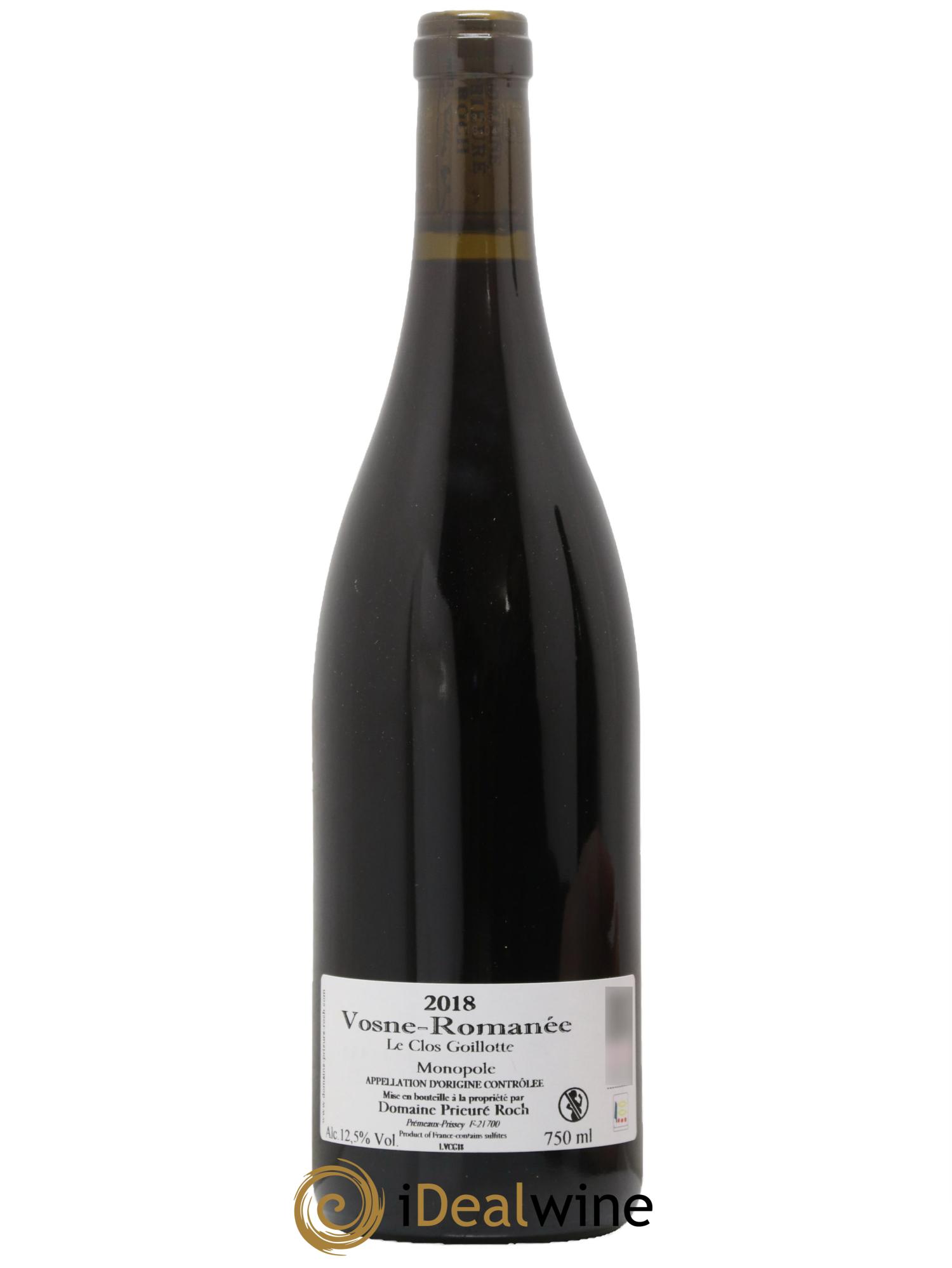 Vosne-Romanée Le Clos Goillotte Prieuré Roch 2018 - Posten von 1 Flasche - 1