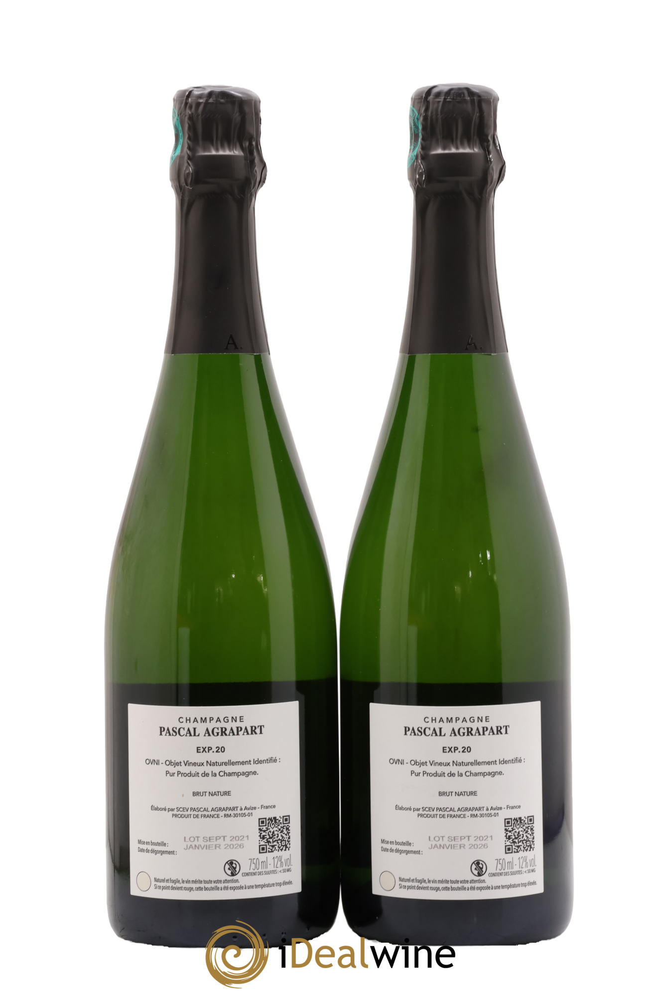 Expérience 20 Brut Nature Blanc de Blancs Pascal Agrapart 2020 - Lot de 2 bouteilles - 1