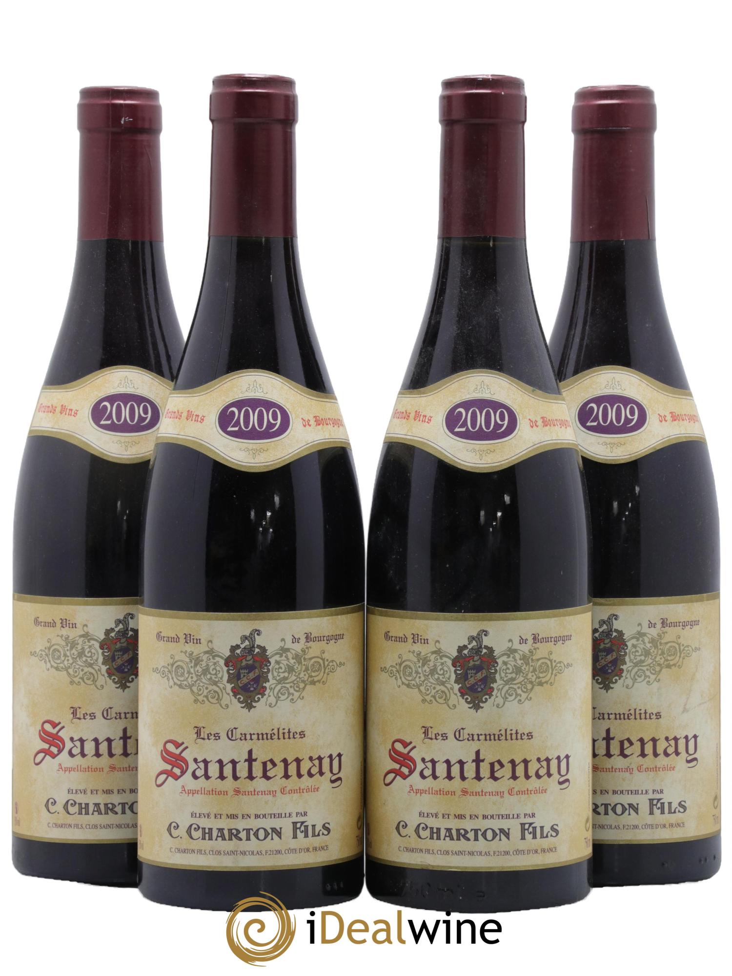 Santenay Les Carmelites Charton Fils 2009 - Lot de 4 bouteilles - 0
