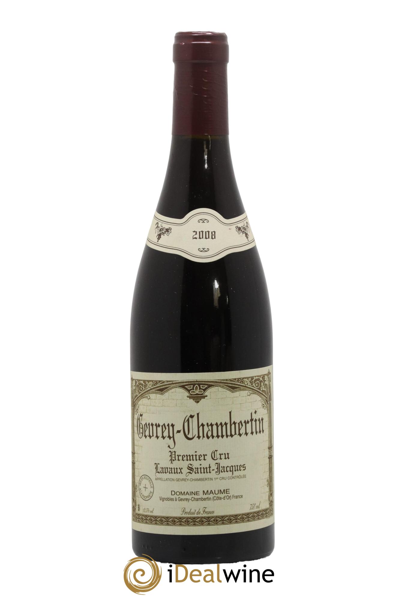 Gevrey-Chambertin 1er Cru Lavaux Saint Jacques Maume (Domaine) 2008 - Lot de 1 bouteille - 0