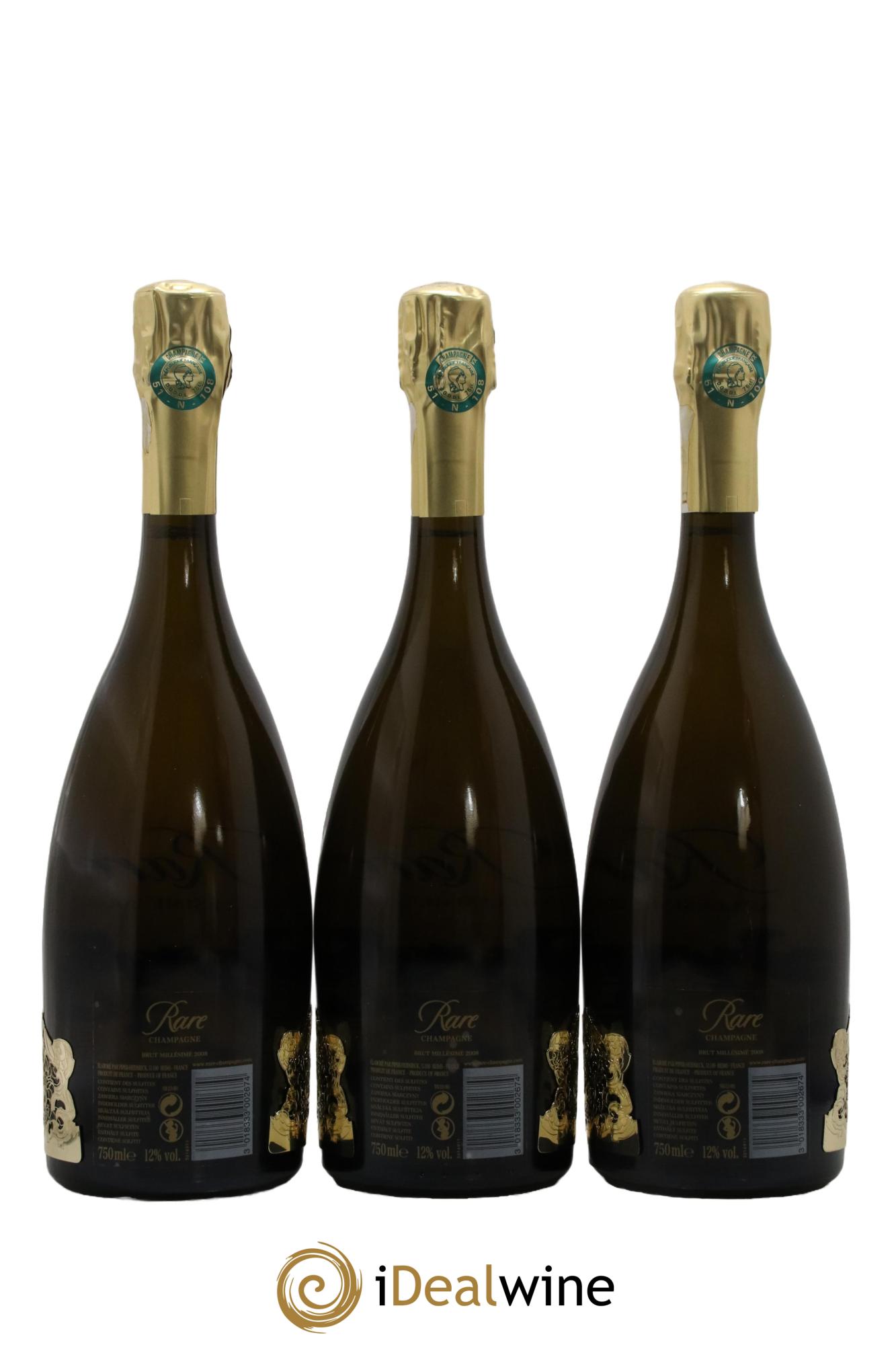 Rare Piper Heidsieck 2008 - Lot of 3 bottles - 1