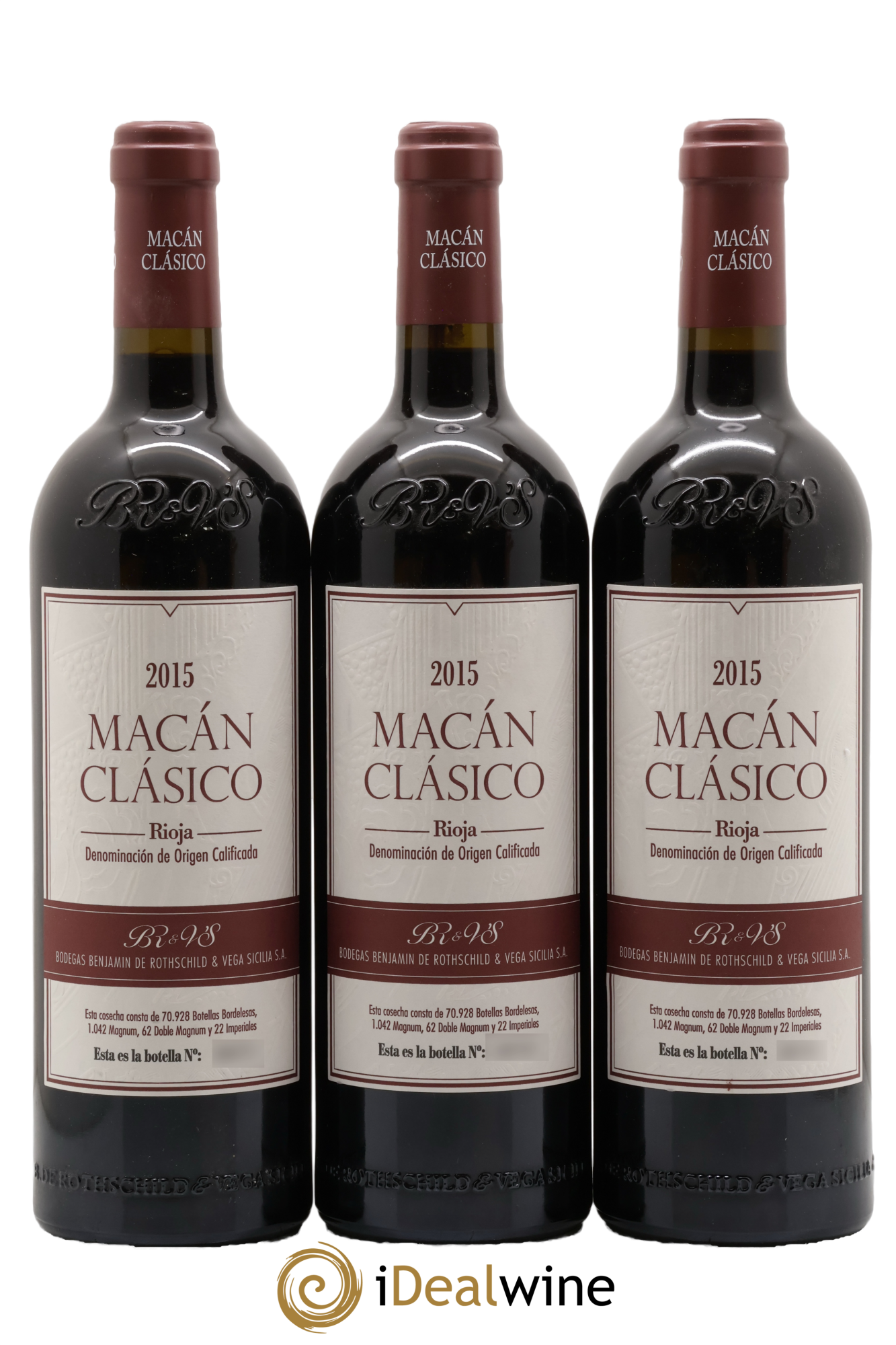 Rioja DOCa Macan Classico Benjamin de Rothschild & Vega Sicilia S.A 2015 - Lote de 3 botellas - 0
