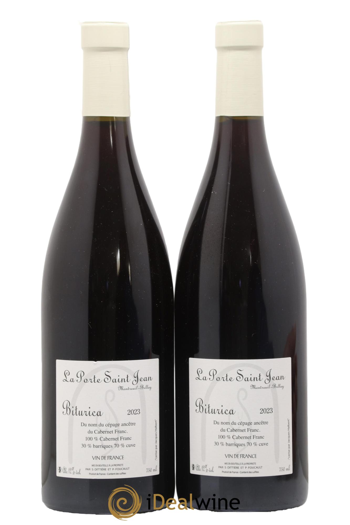 Vin de France Biturica La Porte Saint Jean 2023 - Lot de 2 bouteilles - 1