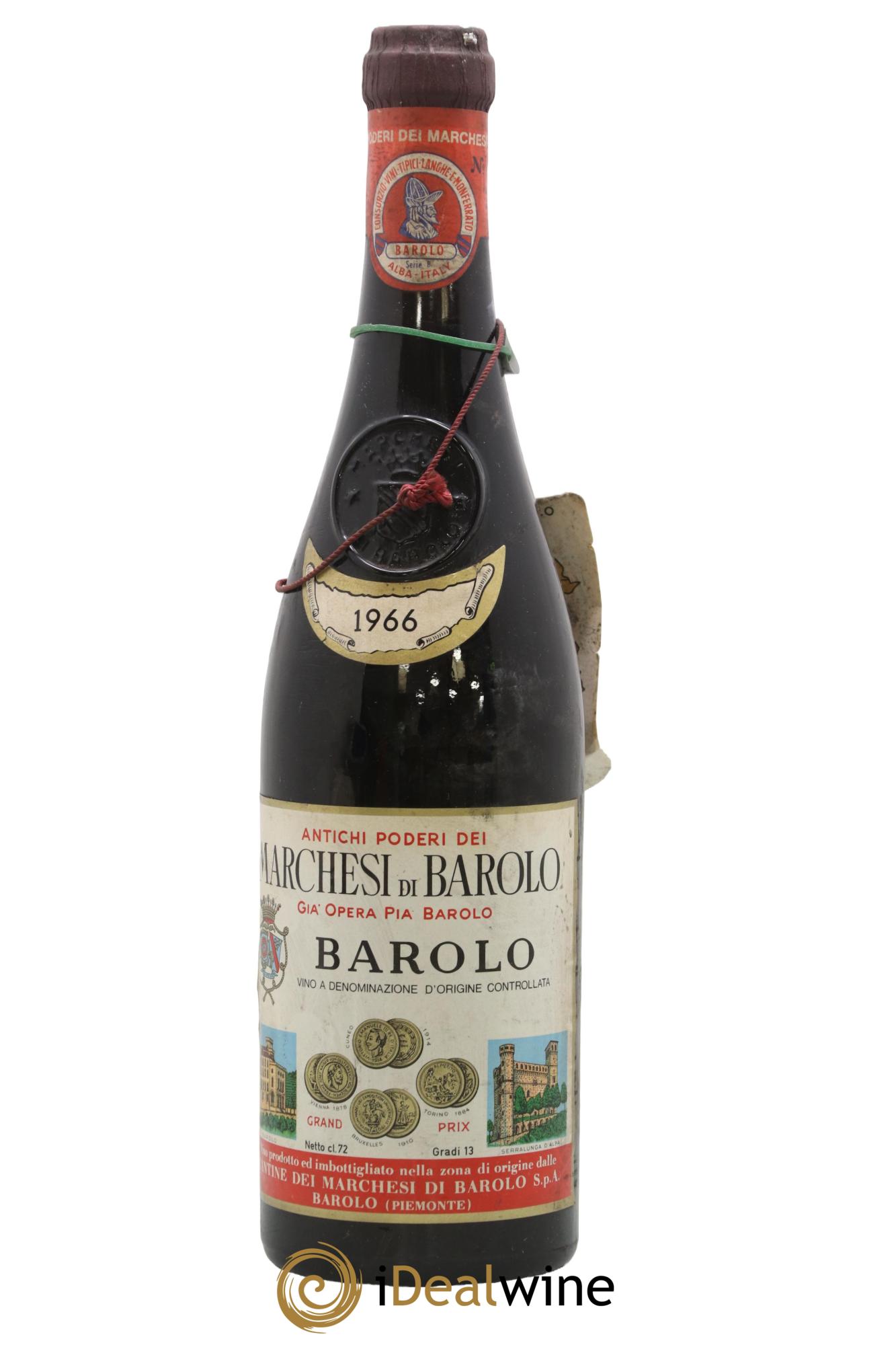 Barolo DOCG Marchesi di Barolo 1966 - Lot de 1 bouteille - 0