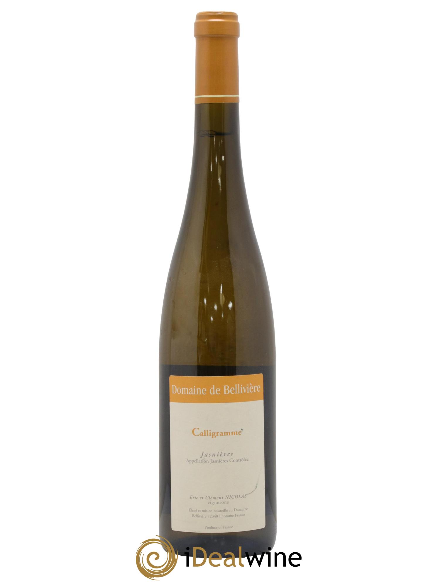 Jasnières Calligramme Domaine de Bellivière 2019 - Lot de 1 bouteille - 0