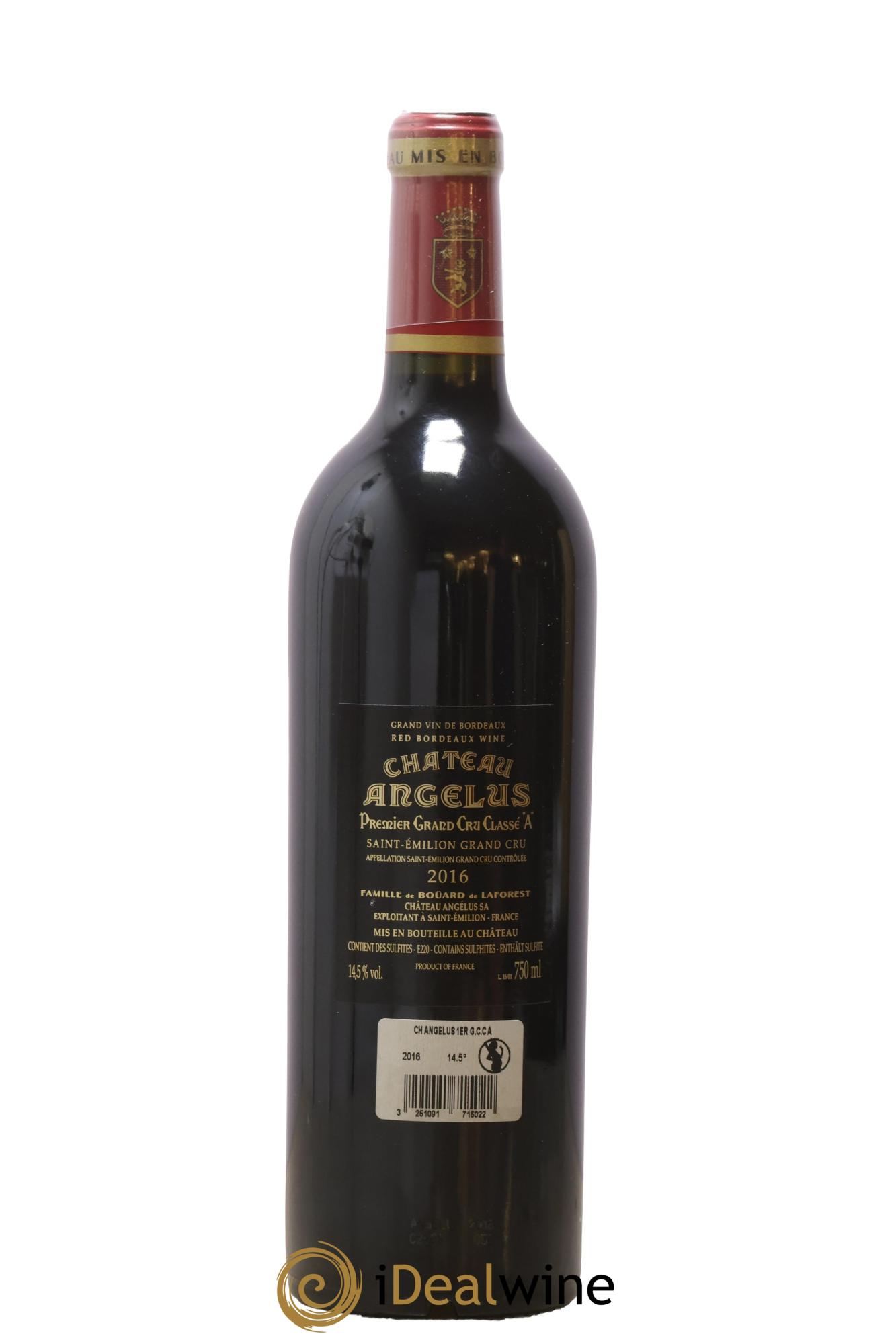 Château Angélus 1er Grand Cru Classé A 2016 - Lotto di 1 bottiglia - 1