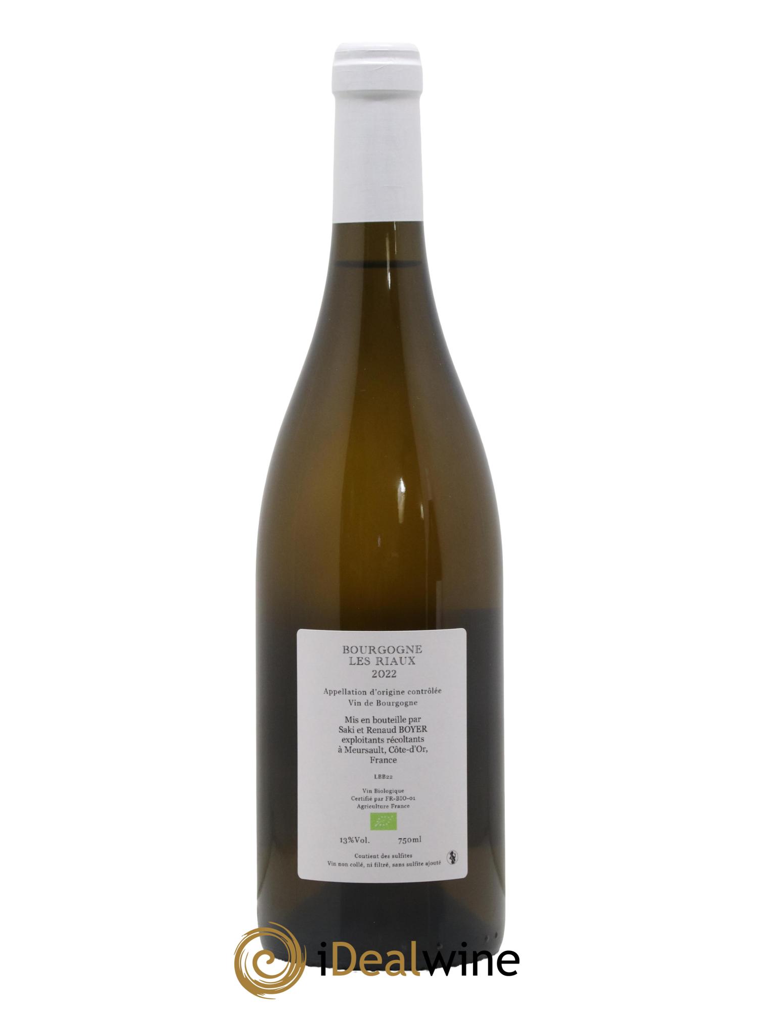 Bourgogne Les Riaux Renaud Boyer 2022 - Lot of 1 bottle - 1