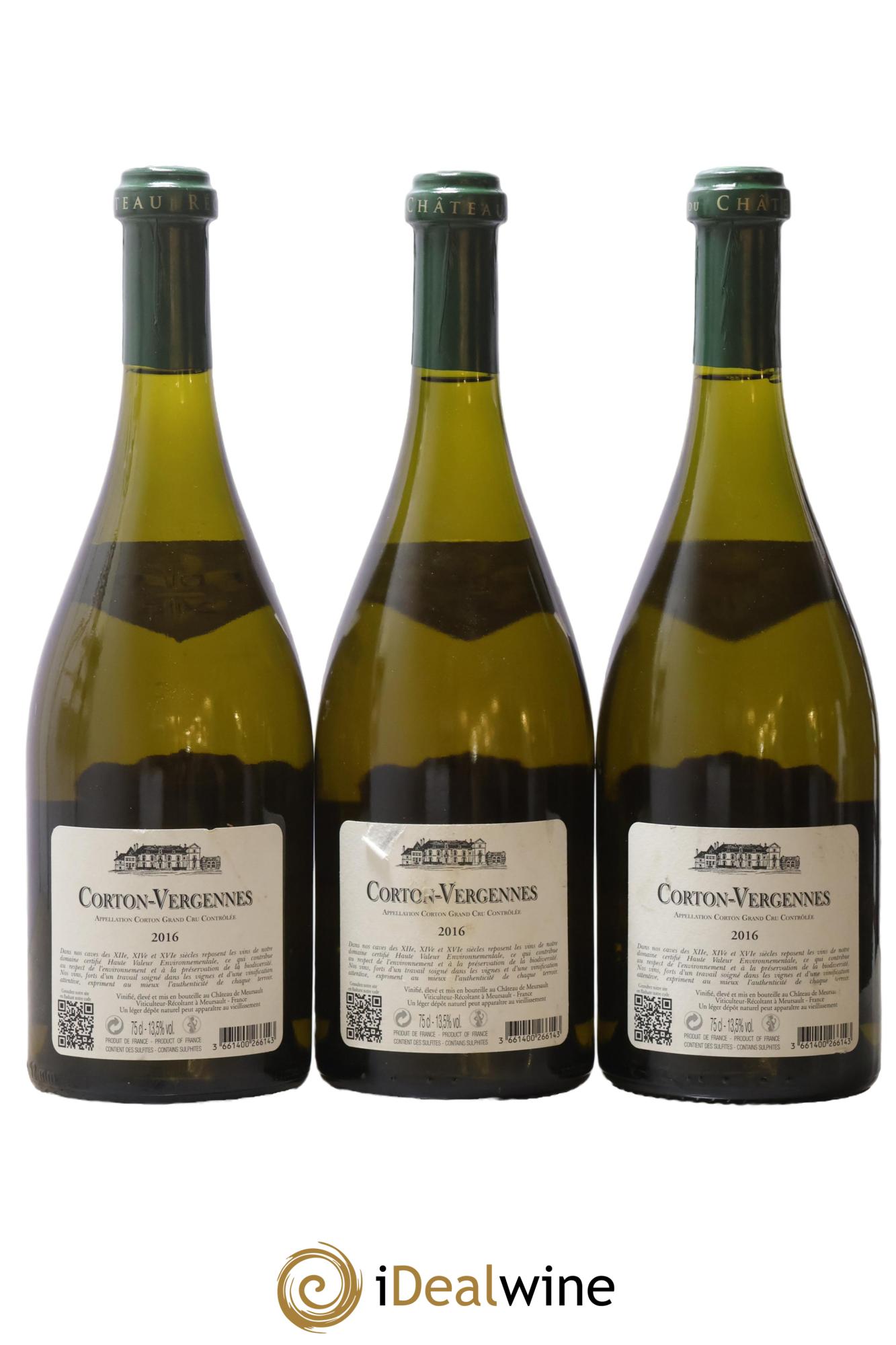 Corton-Vergennes Grand Cru Château de Meursault 2016 - Lot of 3 bottles - 1