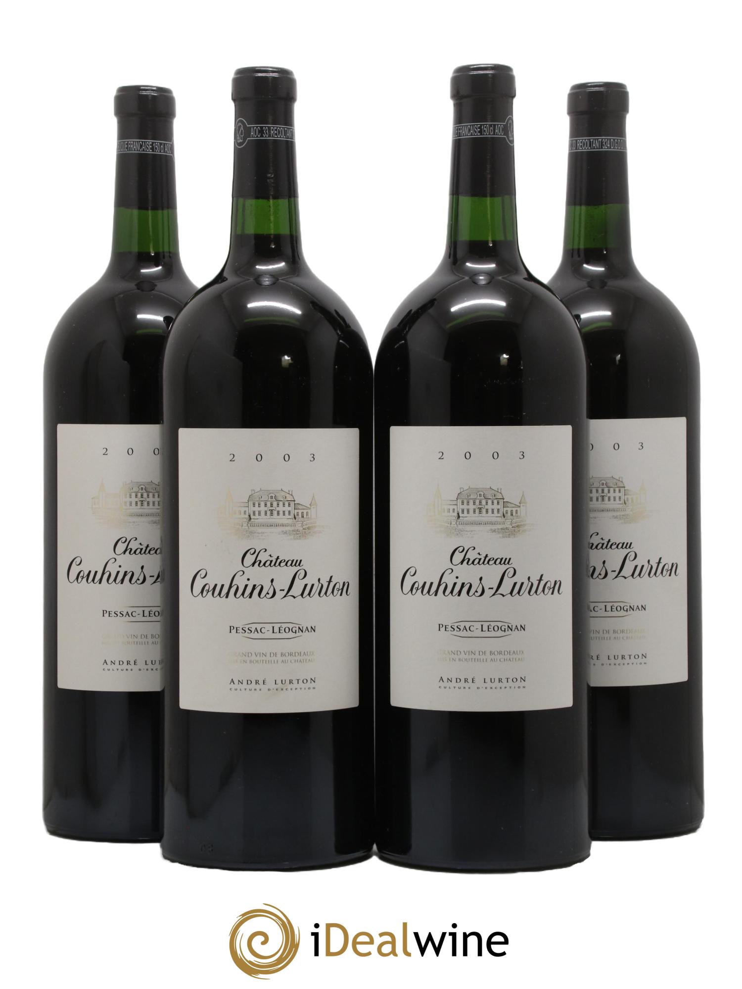 Château Couhins-Lurton 2003 - Lot de 4 magnums - 0