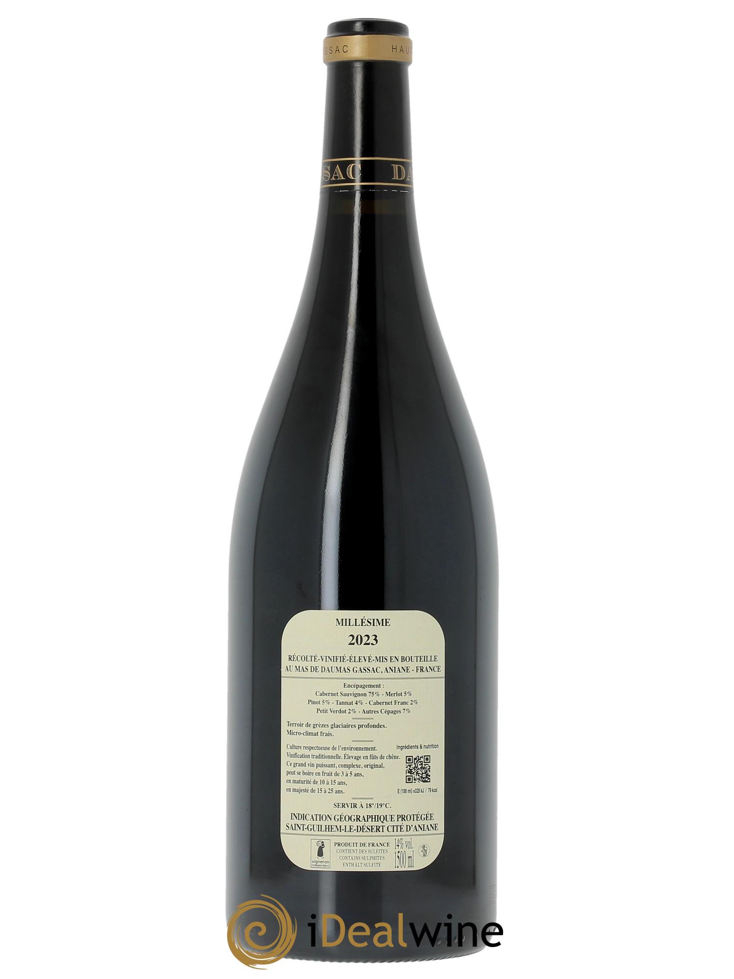 IGP St Guilhem-le-Désert - Cité d'Aniane Mas Daumas Gassac Famille Guibert de La Vaissière 2023 - Lotto di 1 magnum - 1