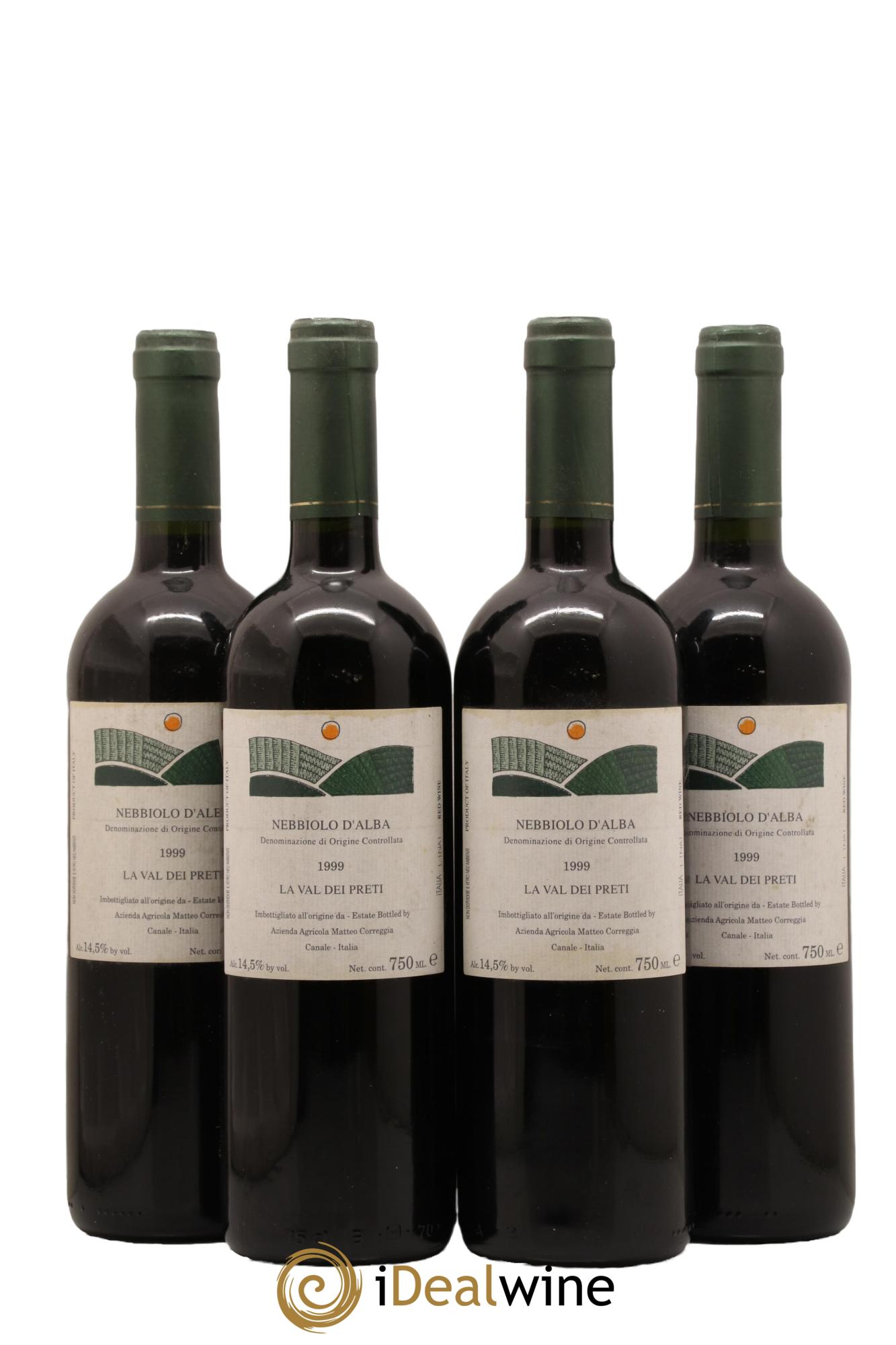 Nebbiolo d'Alba DOC La Val Dei Preti 1999 - Lot de 4 bouteilles - 0