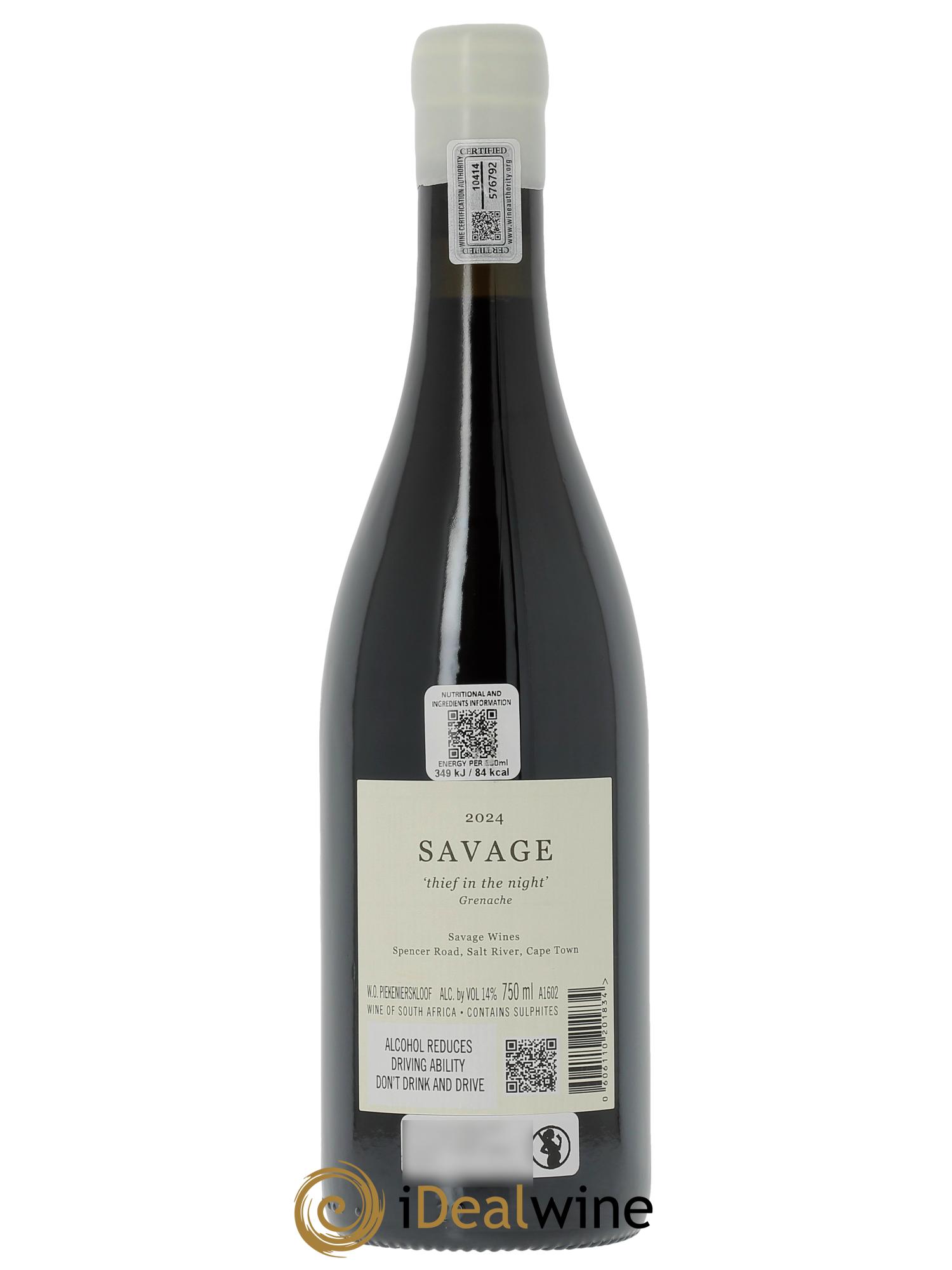 Western Cape Savage Thief In The Night  2024 - Lot de 1 bouteille - 1