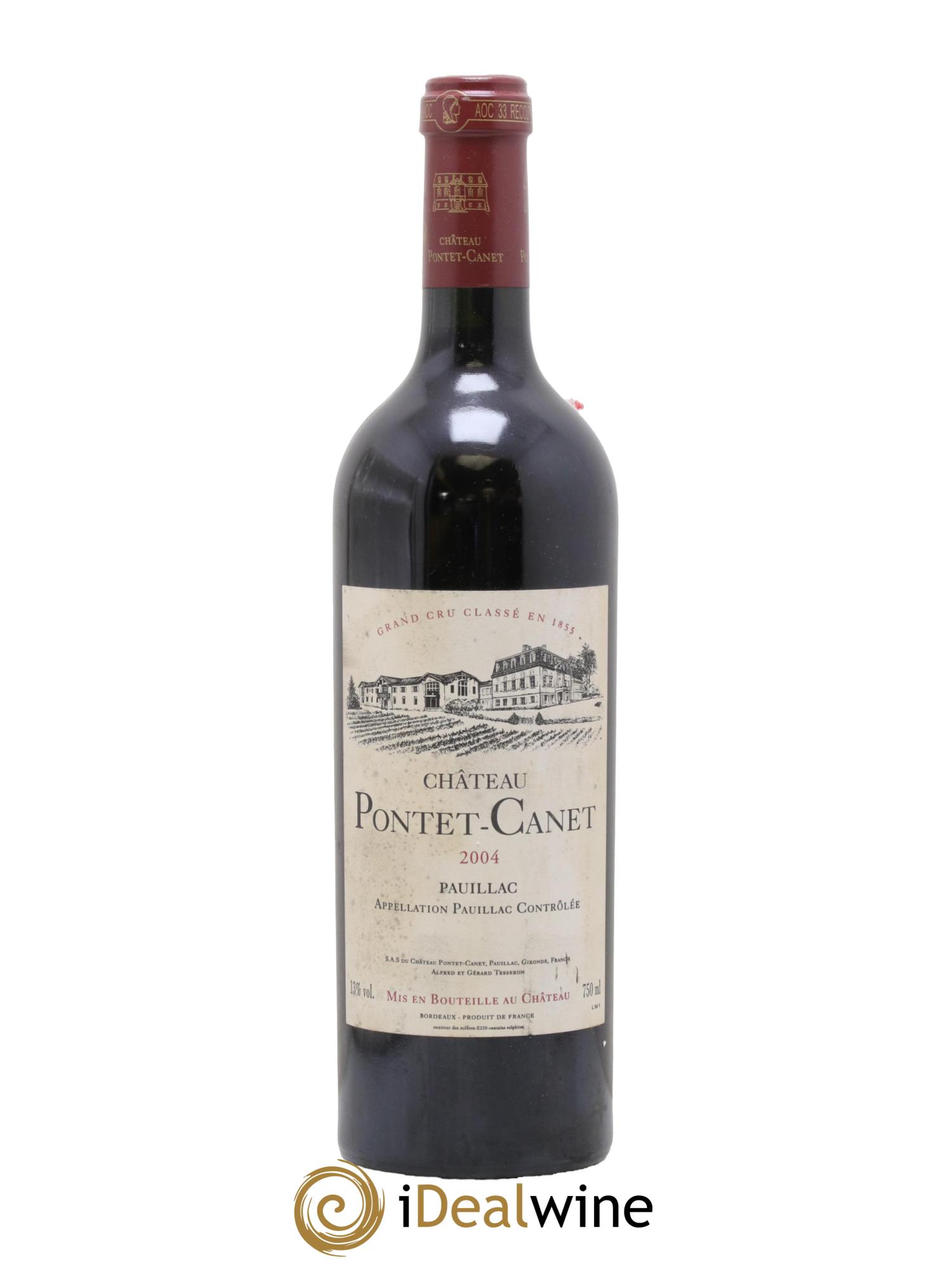 Château Pontet Canet 5ème Grand Cru Classé 2004 - Lot de 1 bouteille - 0
